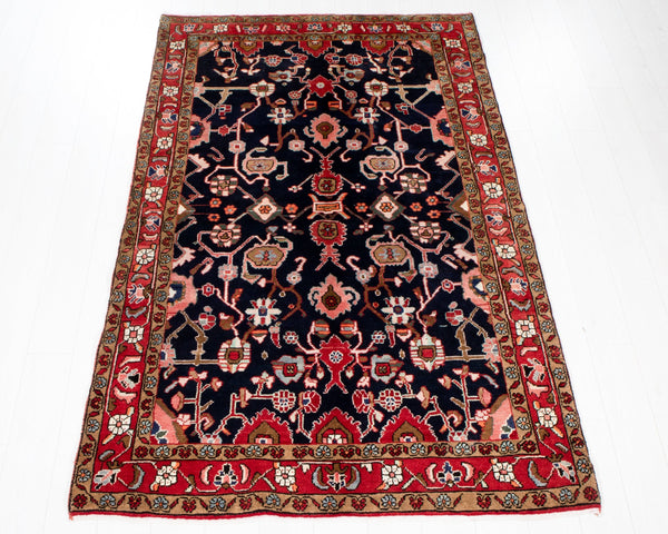 7' 3" x 4' 7" Excellent Hand-Knotted Vintage Tribal Rug - Yasi & Fara 