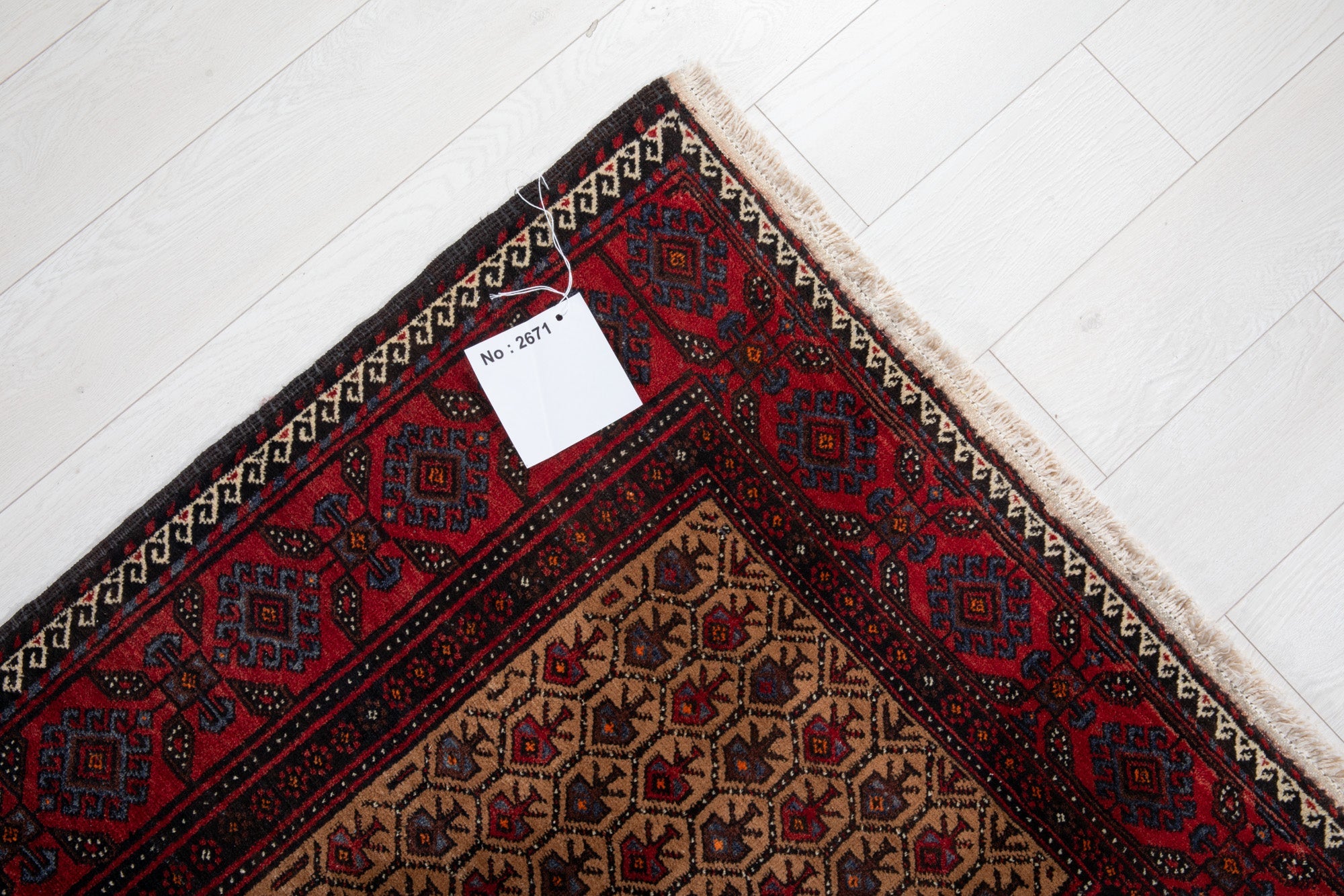Hand-Knotted Vintage Wool Area Rug – 6' 6" x 3' 6" (197 x 107 cm) - Yasi & Fara