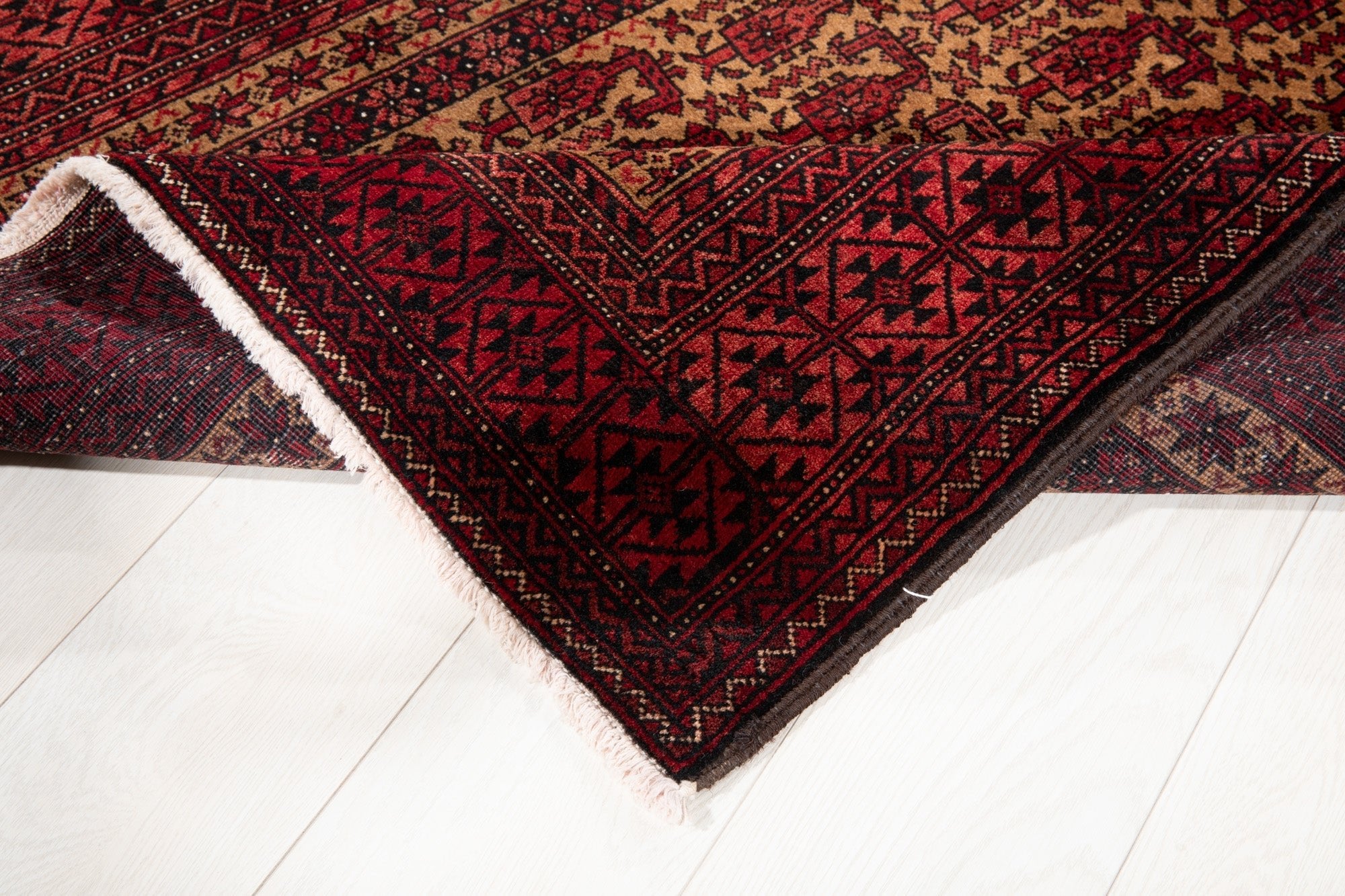 Hand-Knotted Vintage Prayer Wool Area Rug – 6' 4" x 3' 2" (194 x 97 cm) - Yasi & Fara