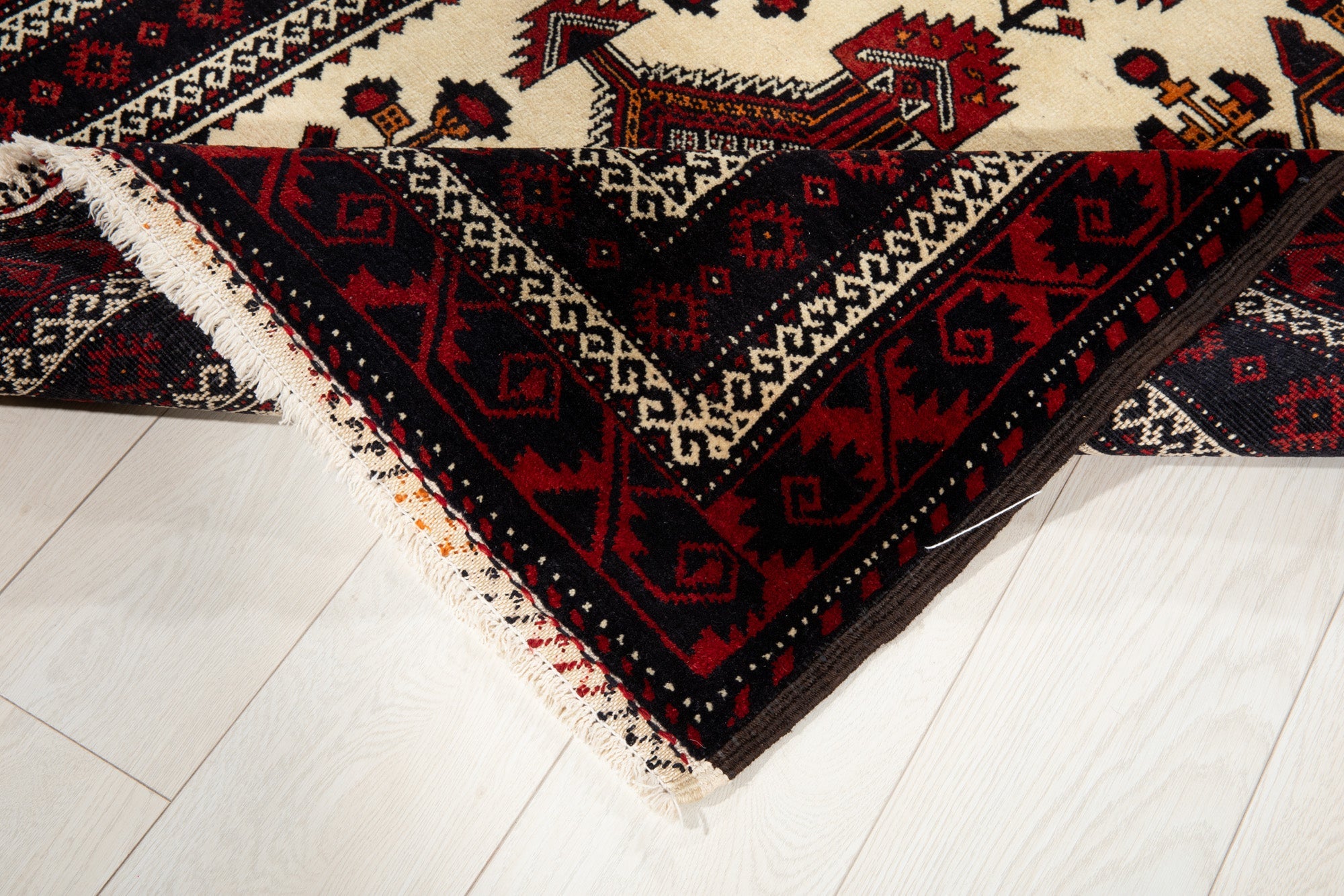 Hand-Knotted Vintage Wool Area Rug – 6' 3" x 3' 5" (190 x 104 cm) - Yasi & Fara
