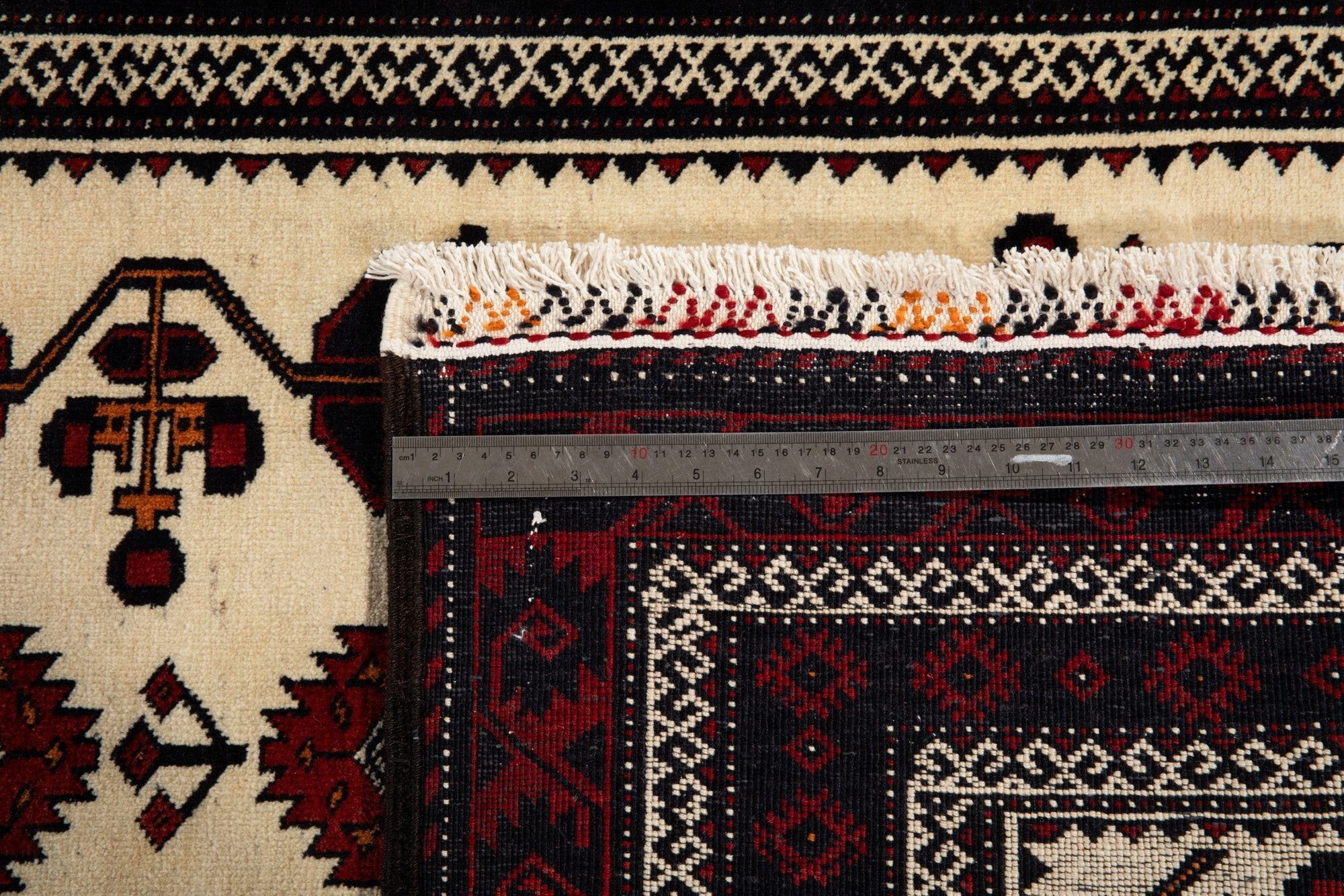 Hand-Knotted Vintage Wool Area Rug – 6' 3" x 3' 5" (190 x 104 cm) - Yasi & Fara