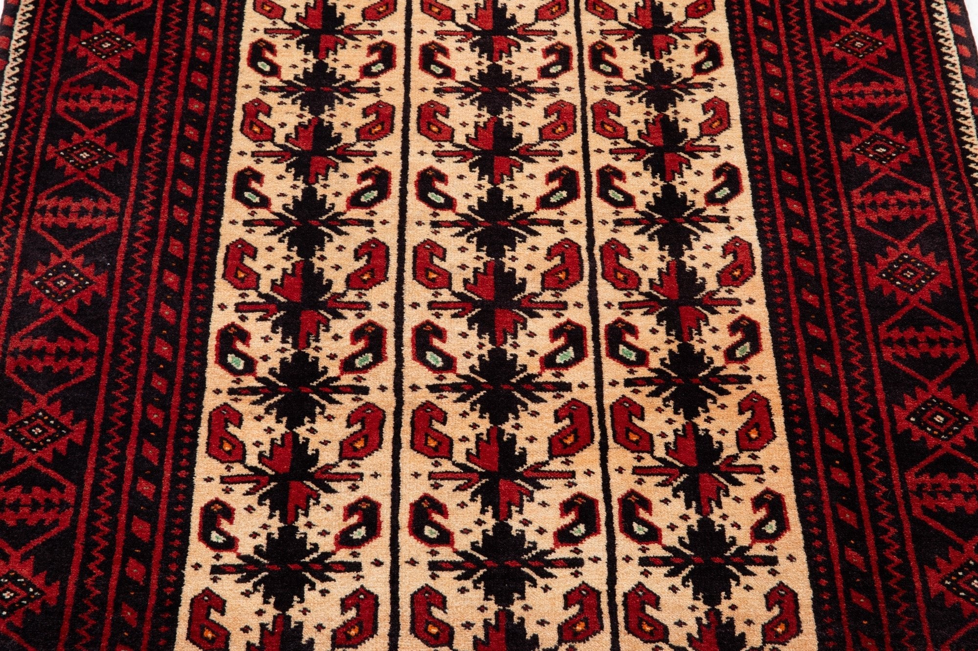 Hand-Knotted Vintage Wool Area Rug – 6' 5" x 3' 5" (196 x 103 cm) - Yasi & Fara