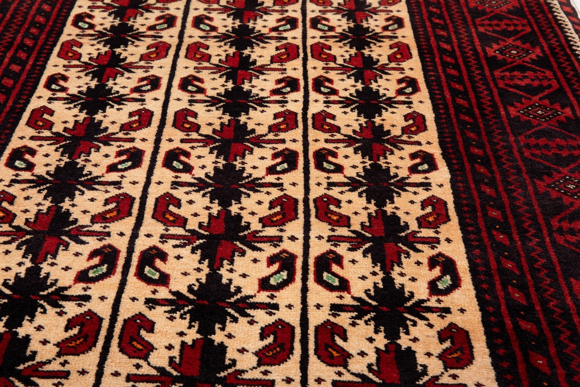 Hand-Knotted Vintage Wool Area Rug – 6' 5" x 3' 5" (196 x 103 cm) - Yasi & Fara