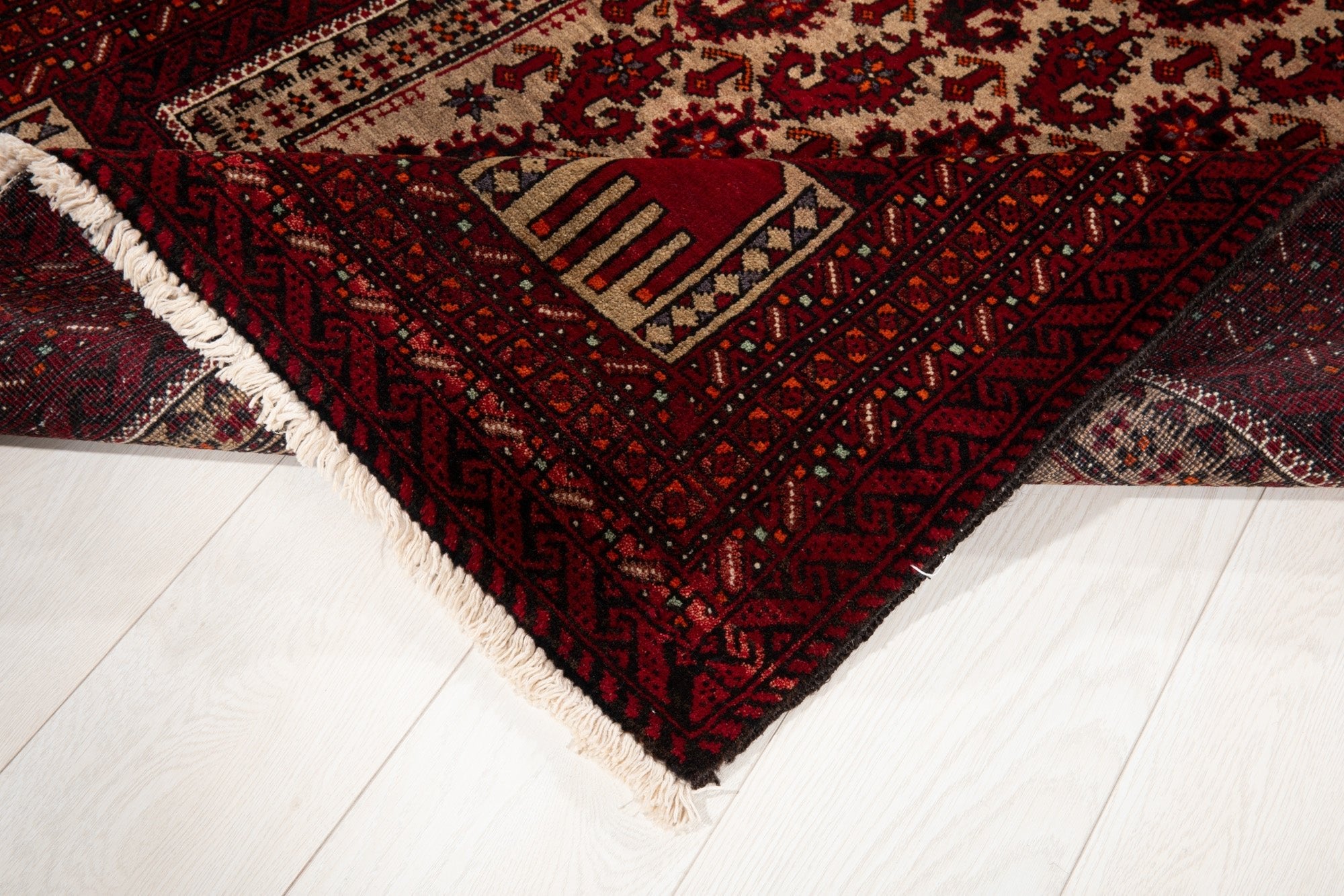 Hand-Knotted Vintage Prayer Wool Area Rug – 6' 6" x 3' 5" (197 x 104 cm) - Yasi & Fara