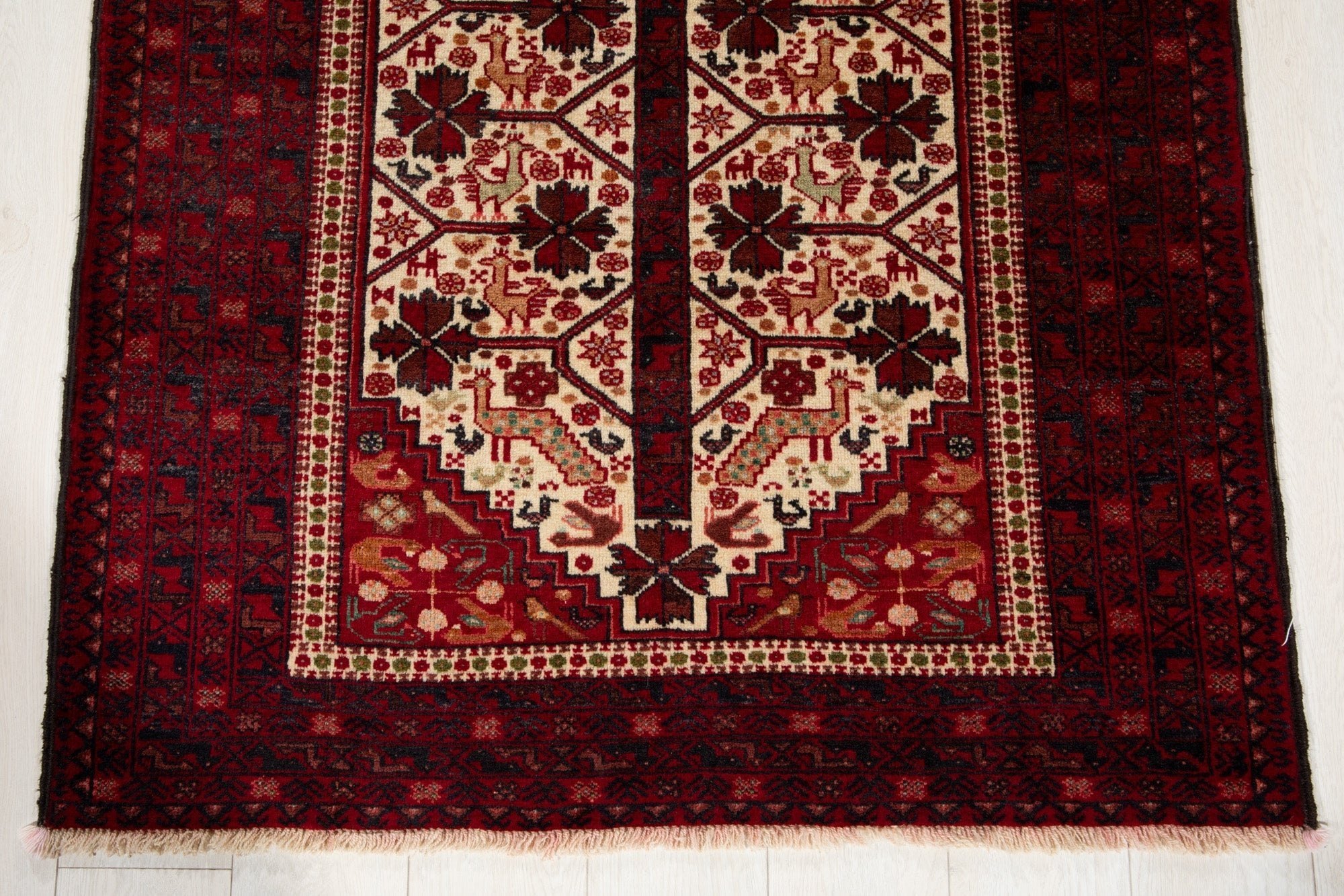 Hand-Knotted Vintage Wool Area Rug – 6' x 3' 5" (183 x 105 cm) - Yasi & Fara