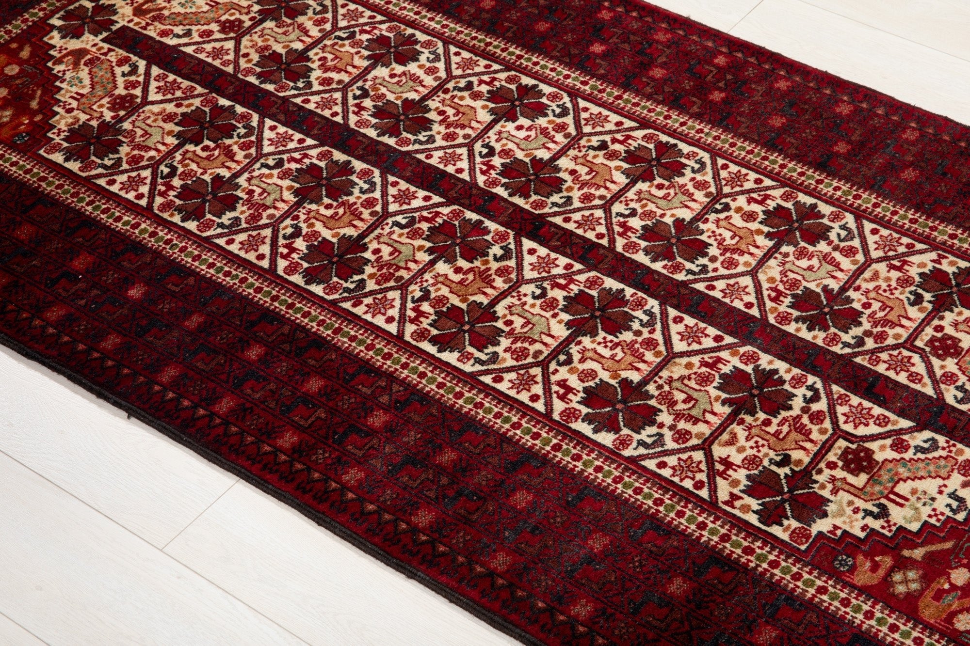 Hand-Knotted Vintage Wool Area Rug – 6' x 3' 5" (183 x 105 cm) - Yasi & Fara
