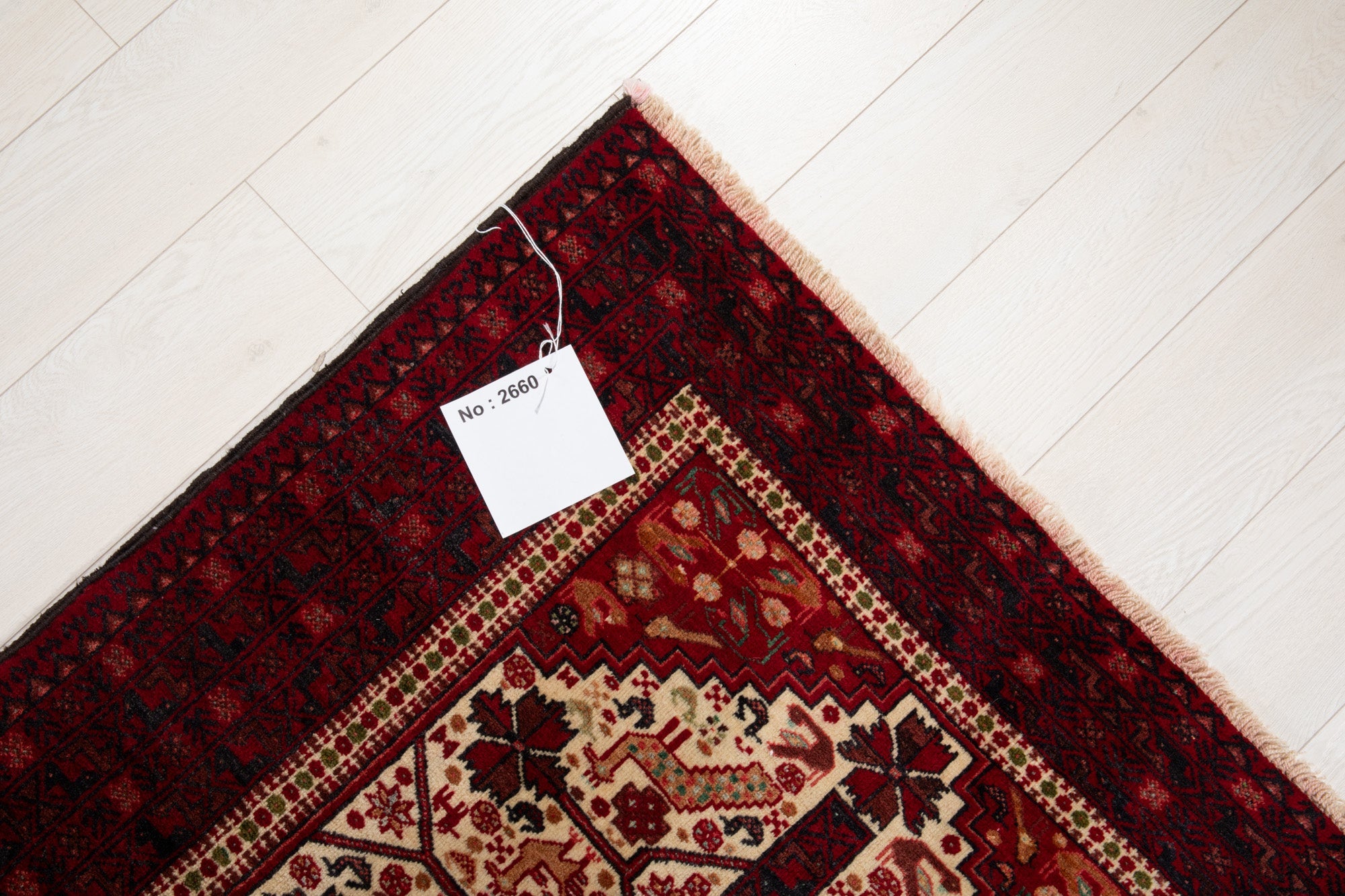 Hand-Knotted Vintage Wool Area Rug – 6' x 3' 5" (183 x 105 cm) - Yasi & Fara