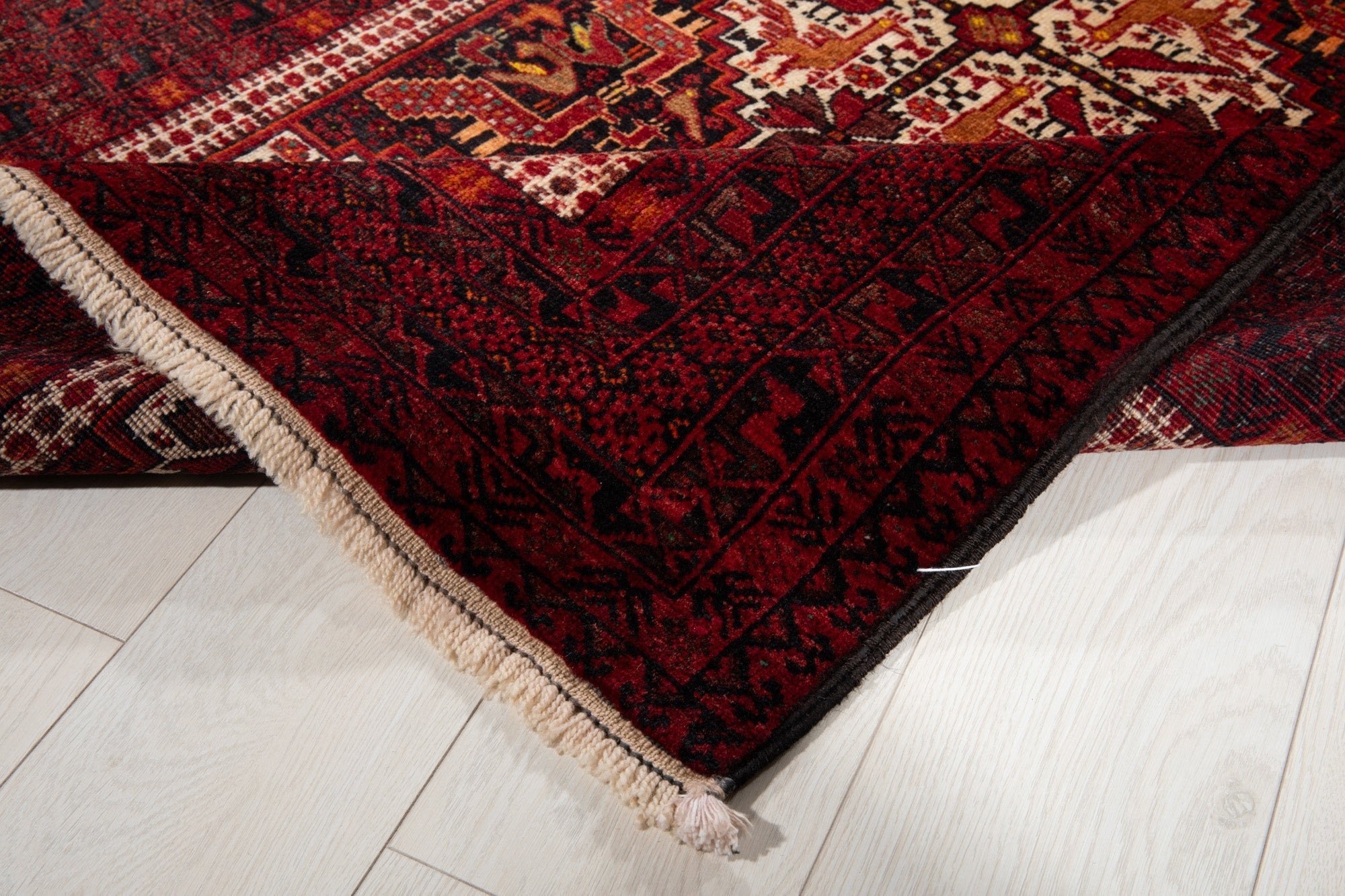 Hand-Knotted Vintage Wool Area Rug – 6' 4" x 3' 5" (193 x 104 cm) - Yasi & Fara