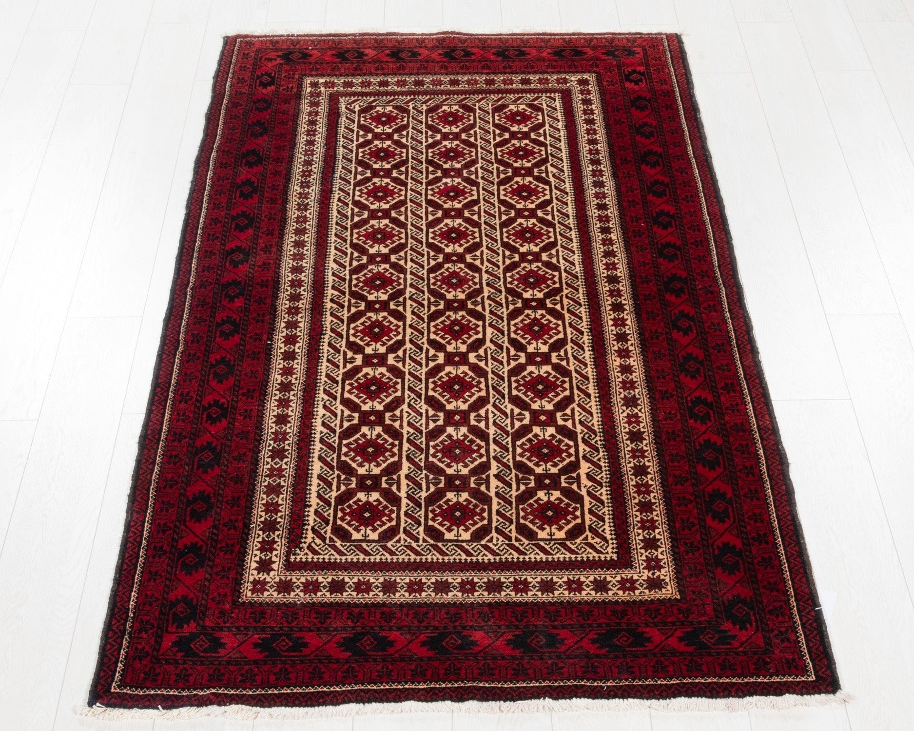 Hand-Knotted Vintage Wool Area Rug – 6' 11" x 3' 8 (211 x 112 cm) - Yasi & Fara