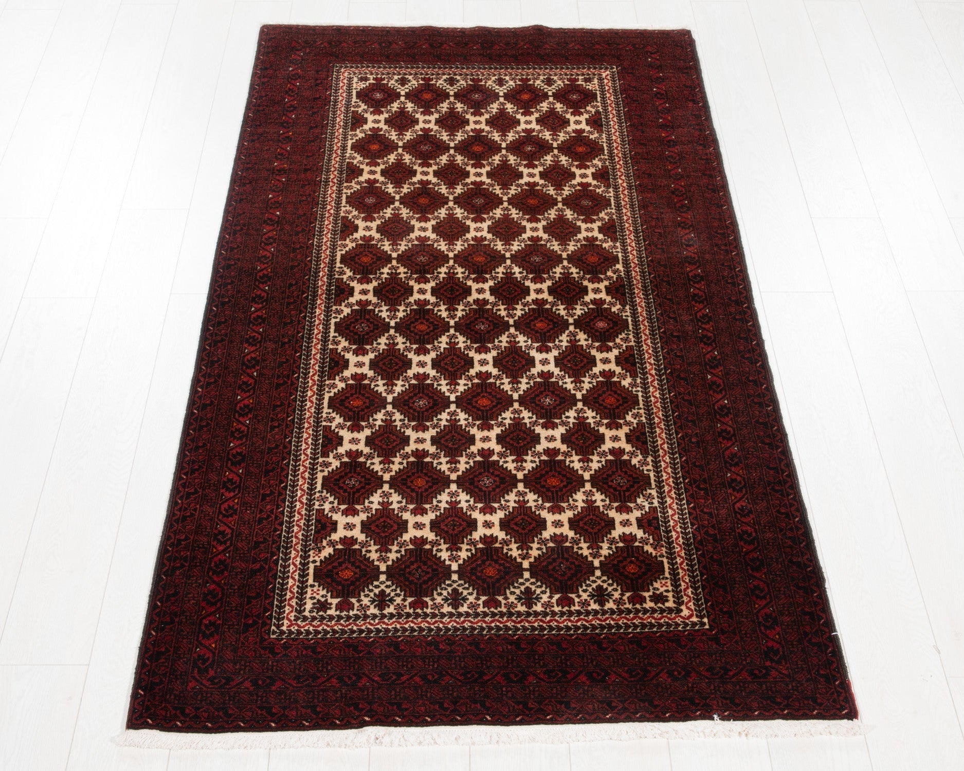 Hand-Knotted Vintage Wool Area Rug – 6' 11" x 3' 6" (211 x 107 cm) - Yasi & Fara