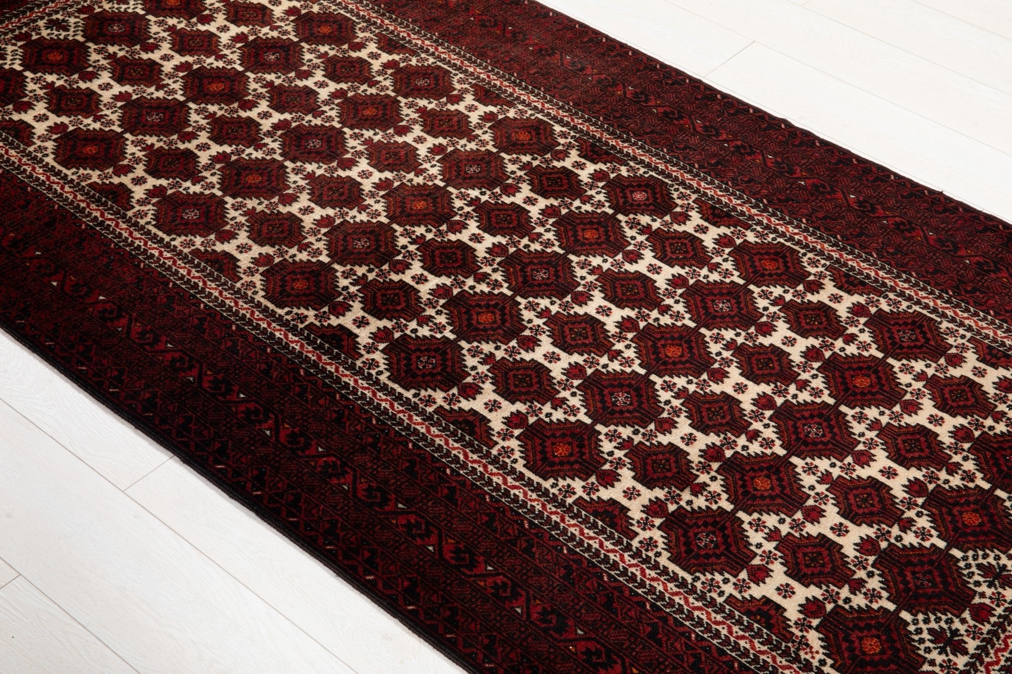 Hand-Knotted Vintage Wool Area Rug – 6' 11" x 3' 6" (211 x 107 cm) - Yasi & Fara