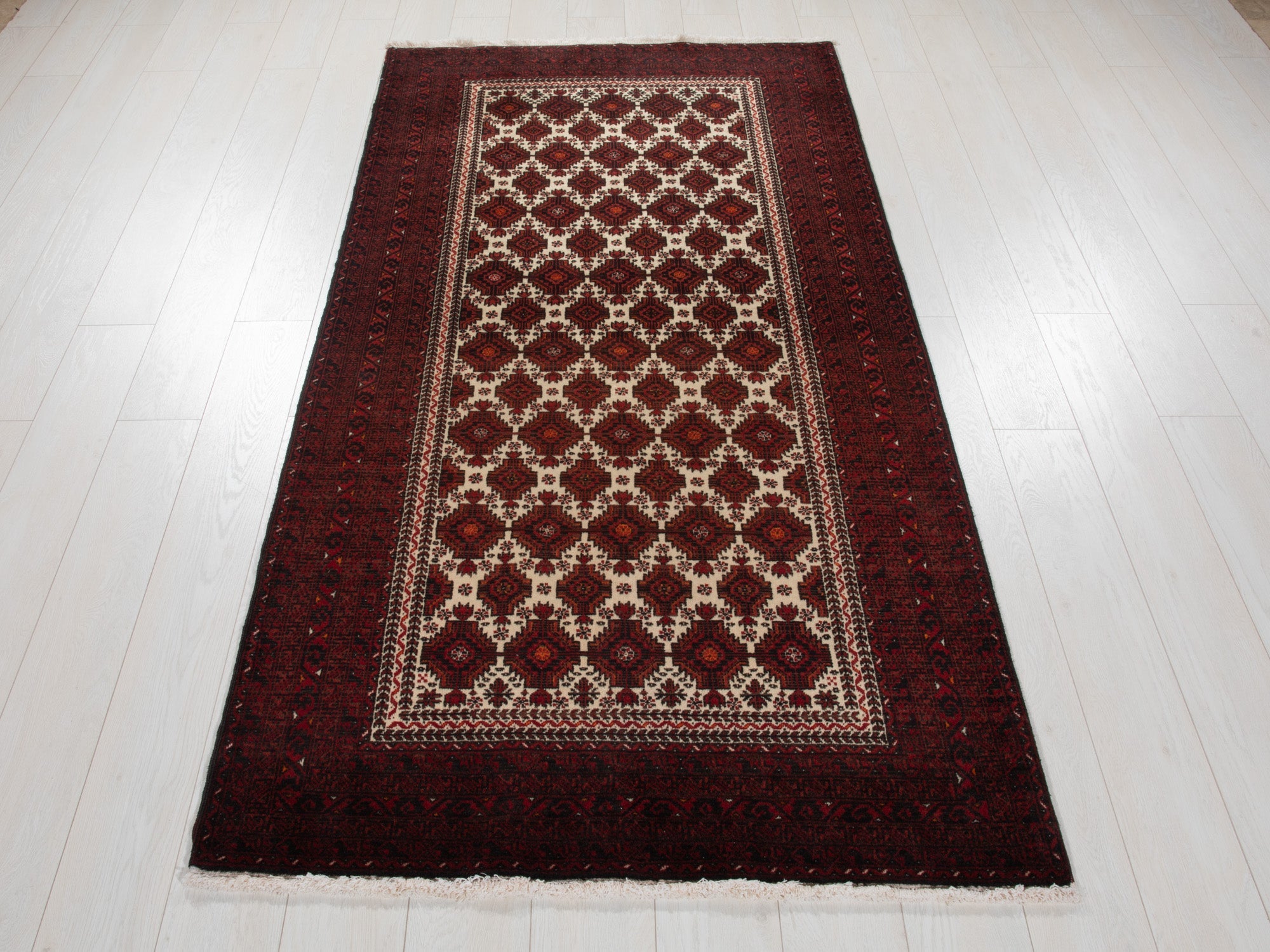 Hand-Knotted Vintage Wool Area Rug – 6' 11" x 3' 6" (211 x 107 cm) - Yasi & Fara