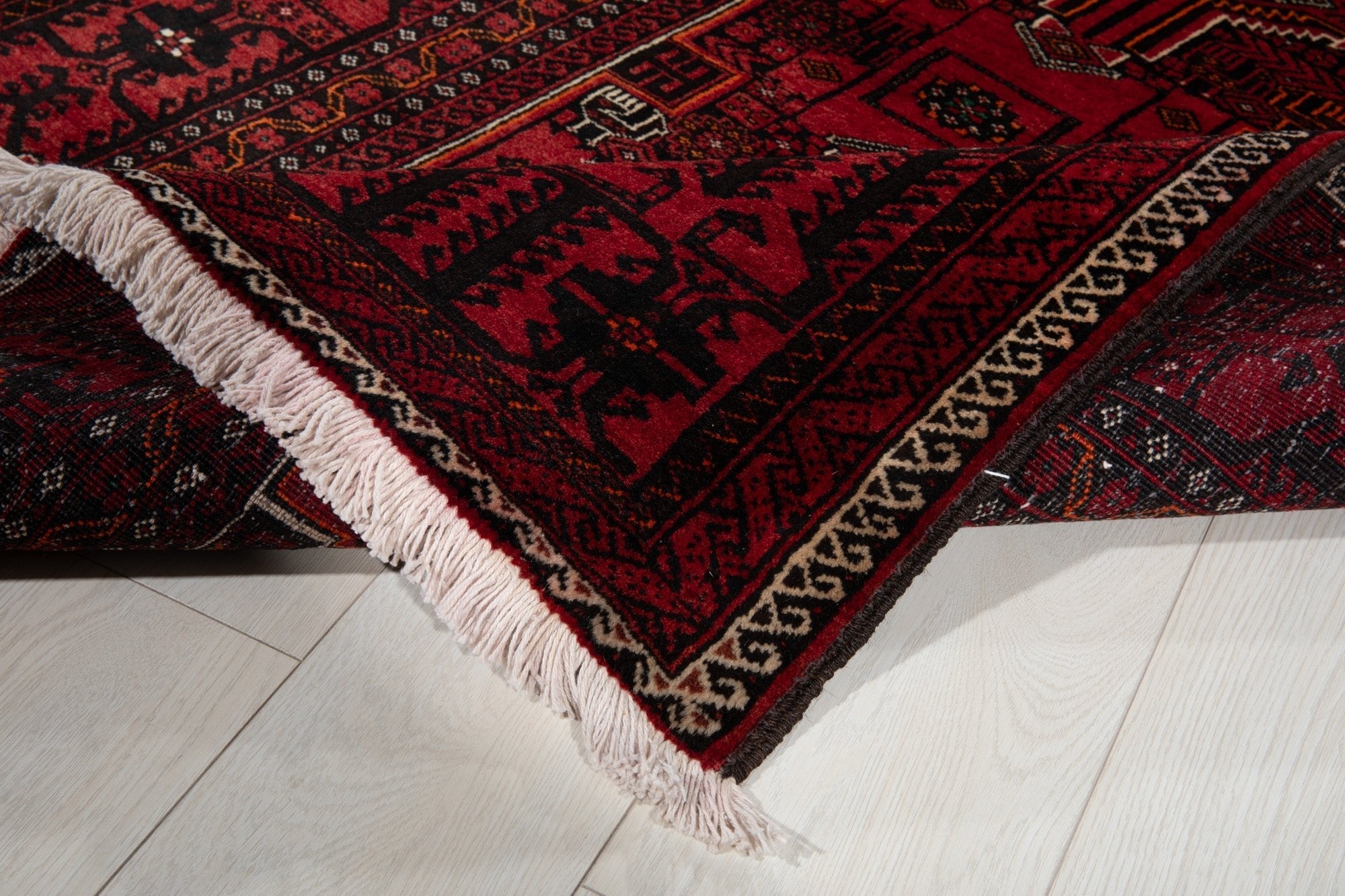 Hand-Knotted Vintage Wool Area Rug – 6' 6" x 3' 5" (199 x 104 cm) - Yasi & Fara