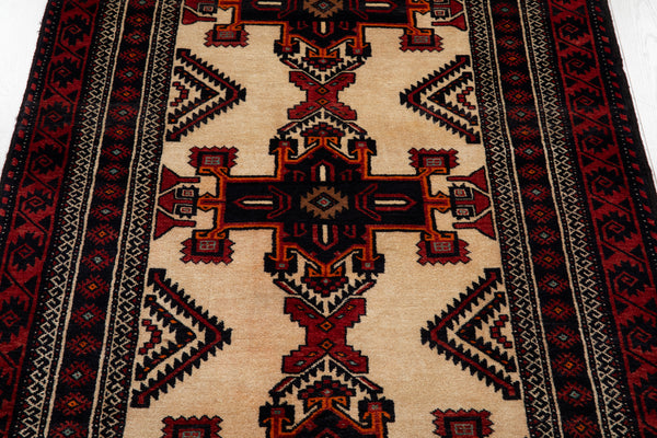 6' 3" x 3' 5" Excellent Hand-Knotted Collectible Vintage Fine Tribal Rug