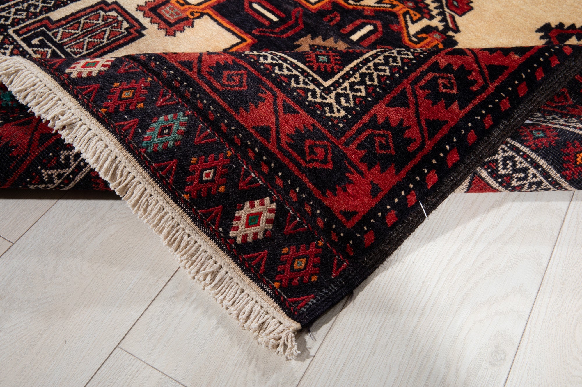 Hand-Knotted Vintage Wool Area Rug – 6' 3" x 3' 5" (191 x 105 cm) - Yasi & Fara