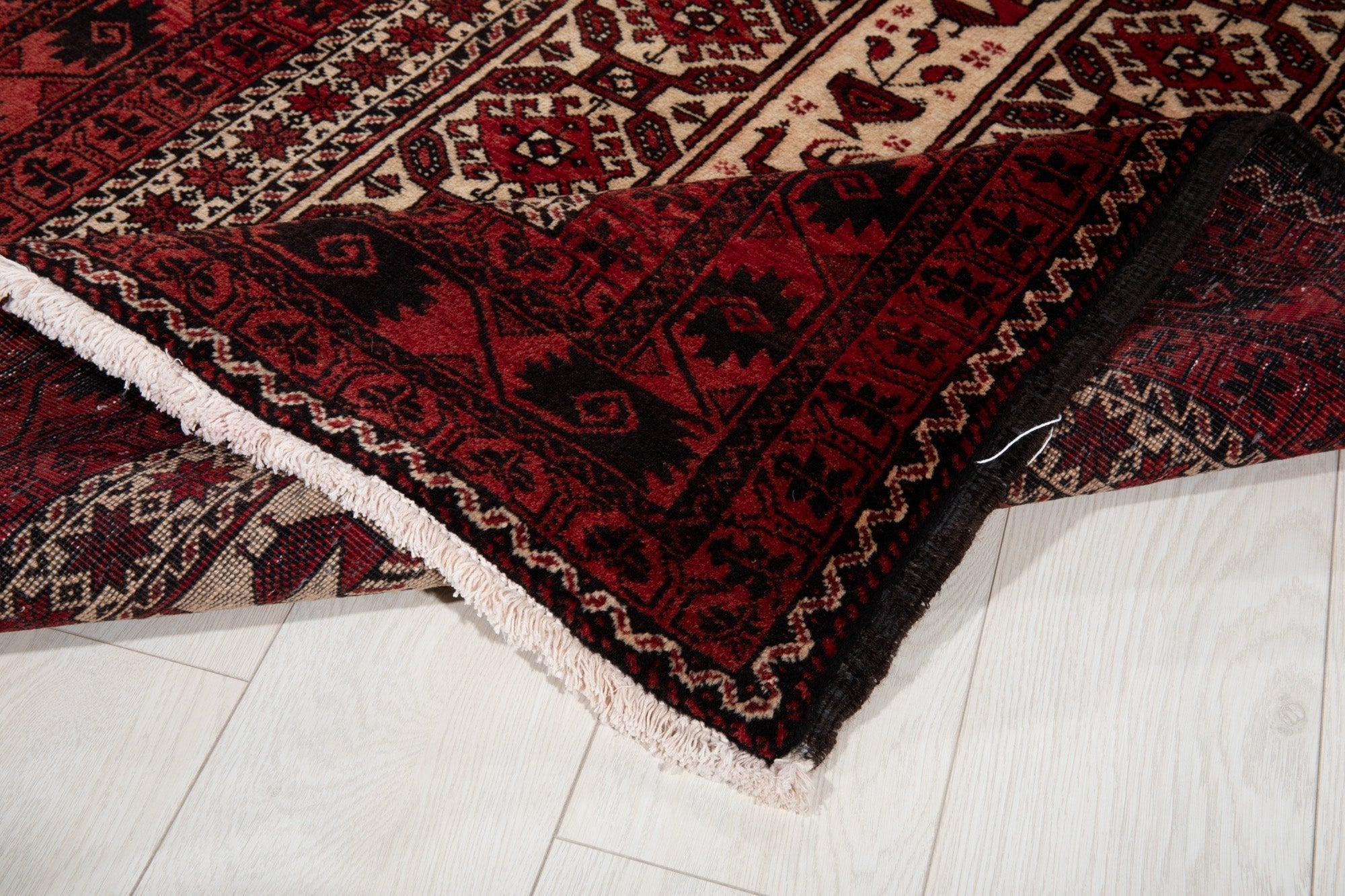 Hand-Knotted Vintage Wool Area Rug – 6' 8" x 3' 6" (204 x 106 cm) - Yasi & Fara