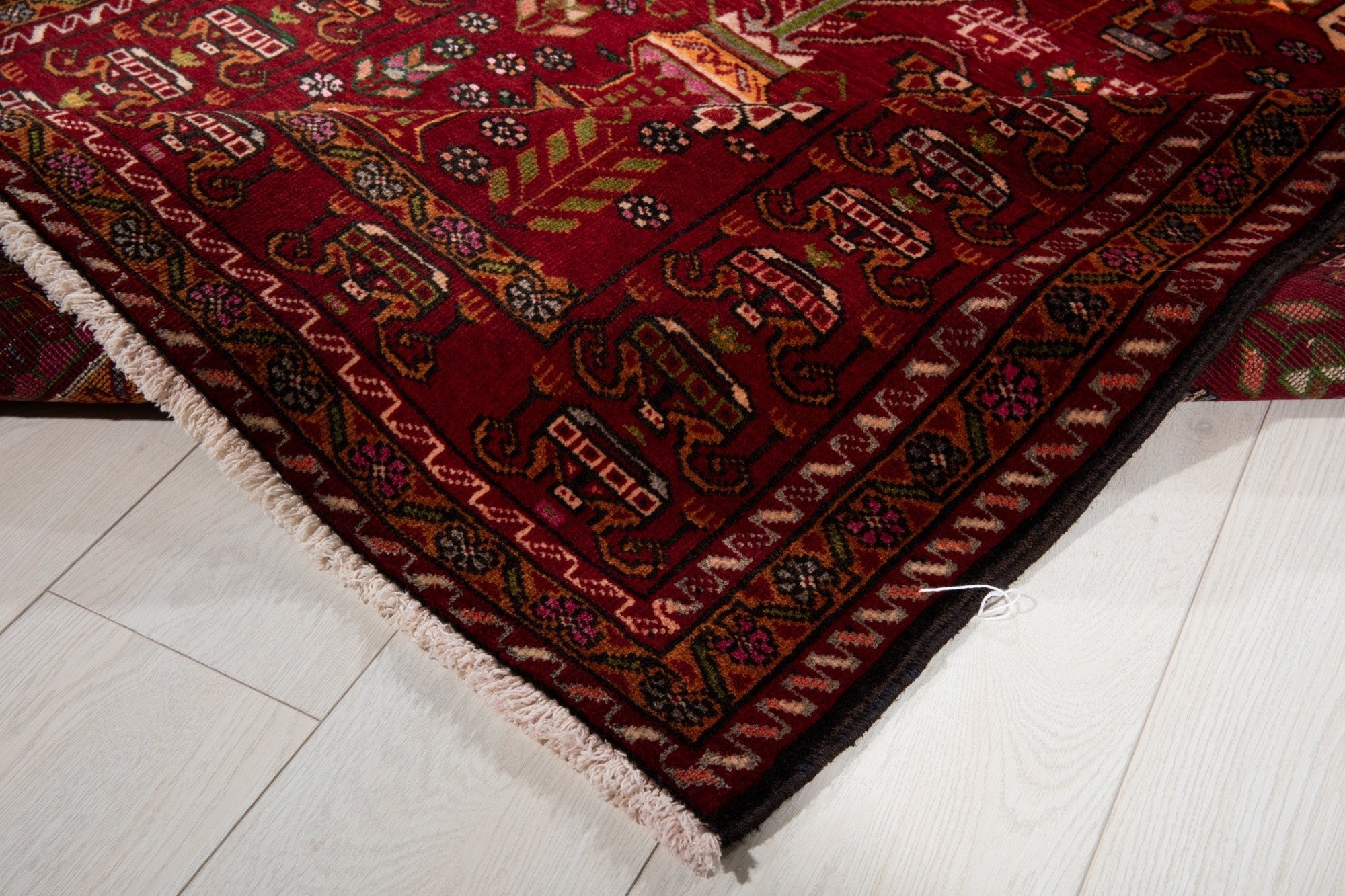 Hand-Knotted Vintage Wool Area Rug – 6' 5" x 3' 6" (196 x 107 cm) - Yasi & Fara