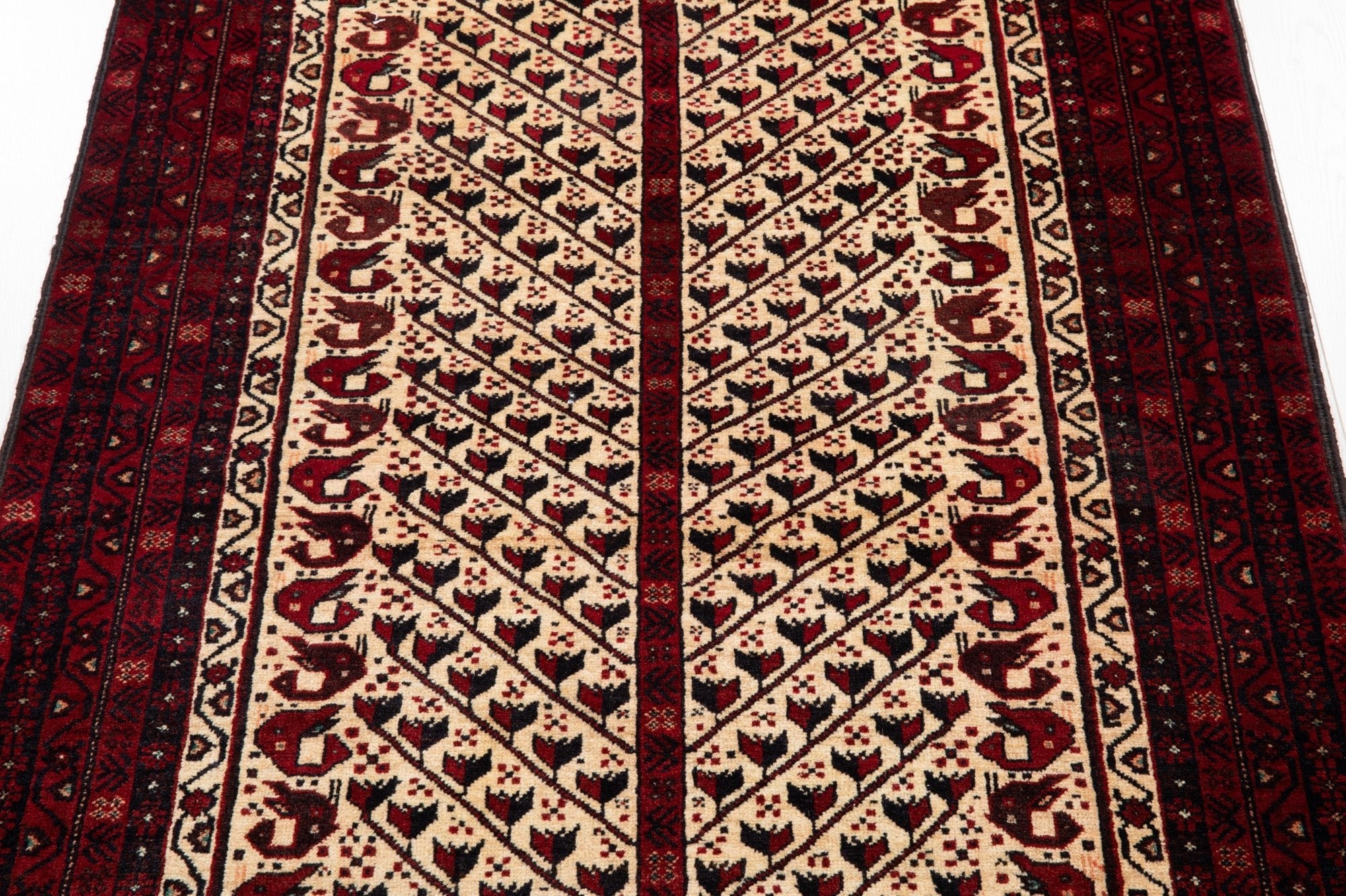 Hand-Knotted Vintage Wool Area Rug – 5' 10" x 3' 4" (179 x 103 cm) - Yasi & Fara