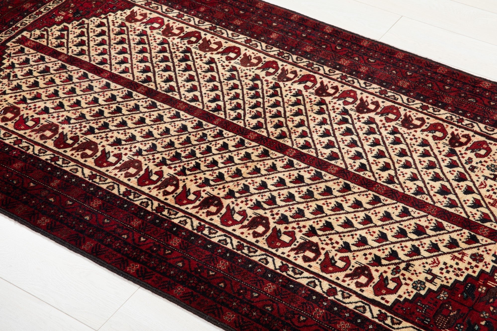 Hand-Knotted Vintage Wool Area Rug – 5' 10" x 3' 4" (179 x 103 cm) - Yasi & Fara