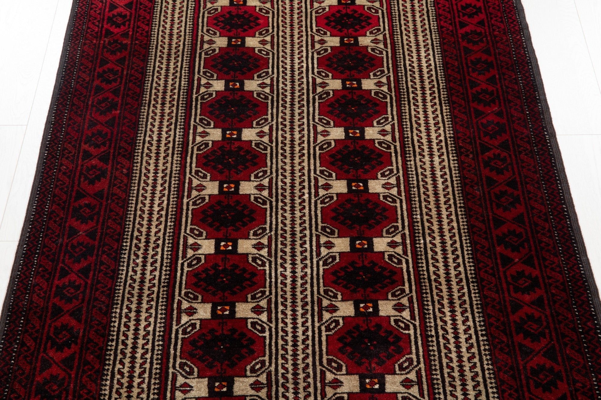 Hand-Knotted Vintage Wool Area Rug – 6' 4" x 3' 4" (194 x 102 cm) - Yasi & Fara