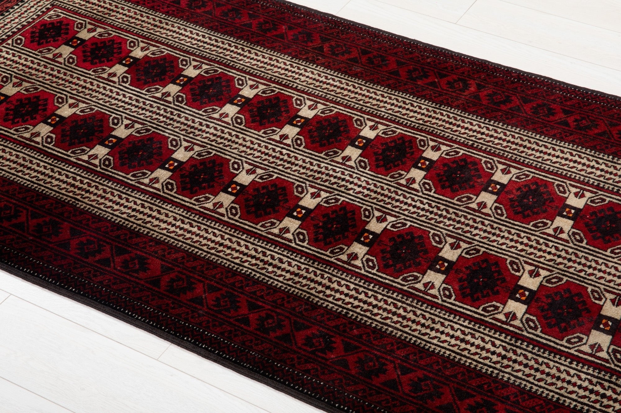 Hand-Knotted Vintage Wool Area Rug – 6' 4" x 3' 4" (194 x 102 cm) - Yasi & Fara