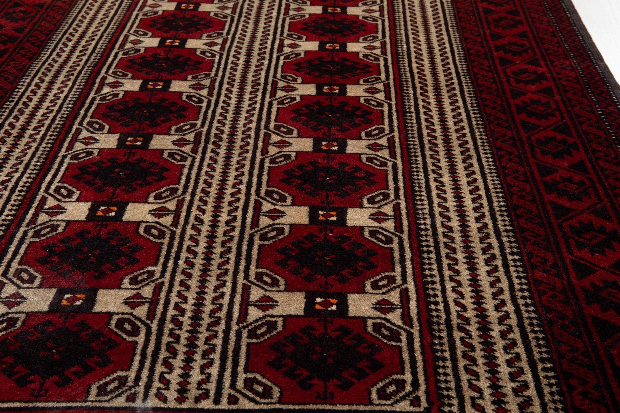 Hand-Knotted Vintage Wool Area Rug – 6' 4" x 3' 4" (194 x 102 cm) - Yasi & Fara