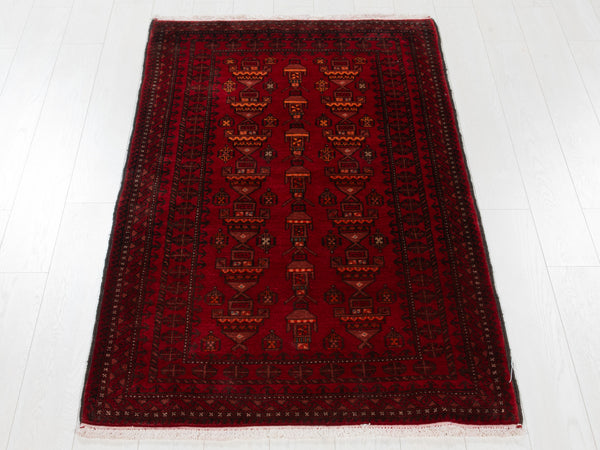 6' 3" x 3' 4" Excellent Hand-Knotted Collectible Fine Vintage Tribal Rug