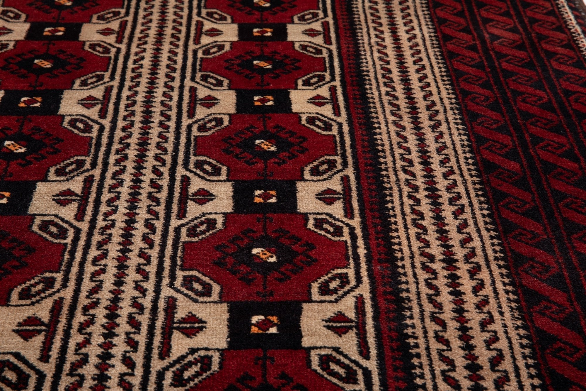 Hand-Knotted Vintage Wool Area Rug – 6' 3" x 3' 5' (191 x 104 cm) - Yasi & Fara