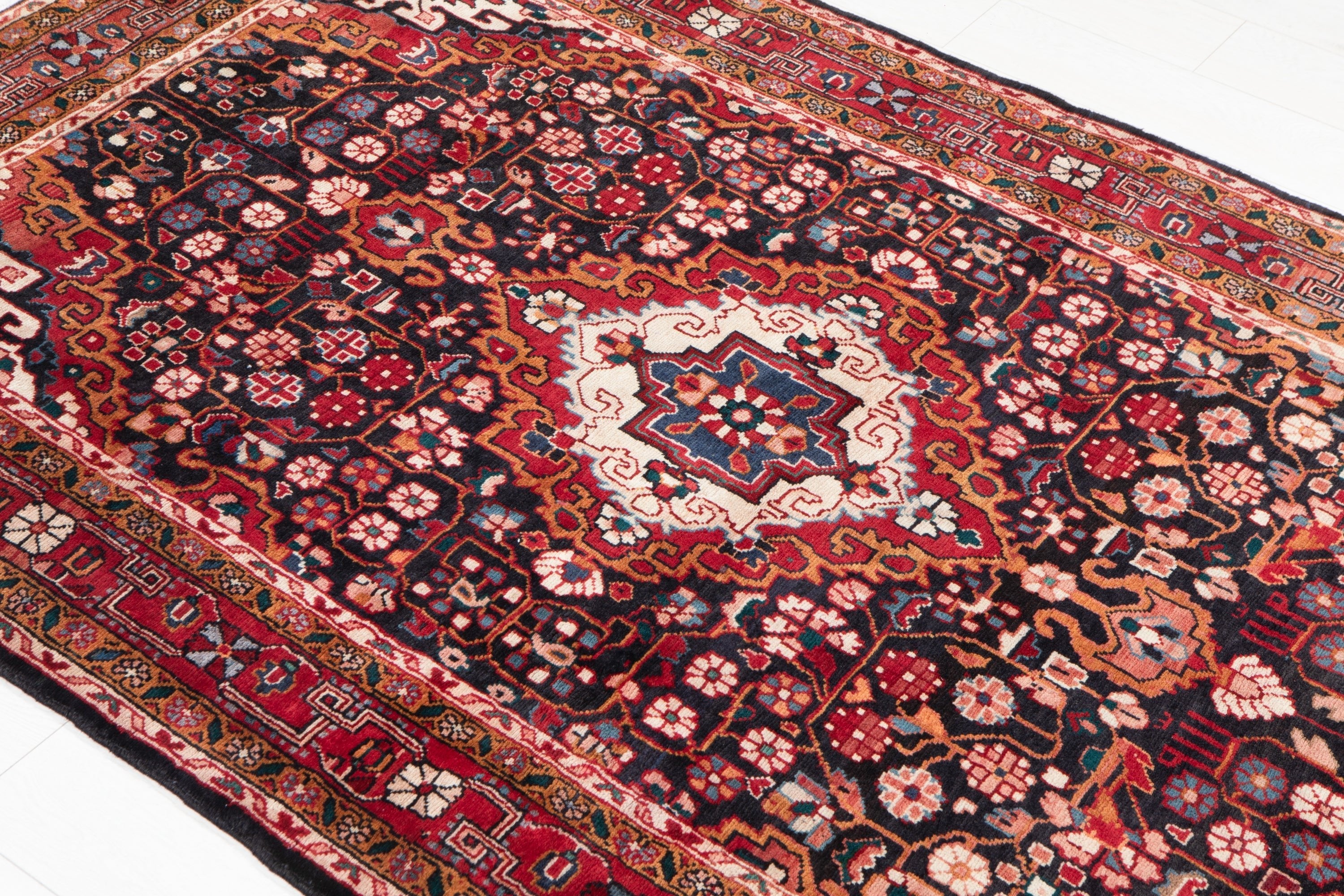 Hand-Knotted Vintage Wool Area Rug – 6' 11" x 4' 4" (210 x 133 cm) - Yasi & Fara
