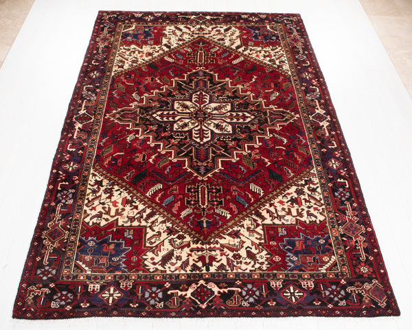 9' 9" x 6' 10" Excellent Hand-Knotted Vintage Tribal Area Rug - Yasi & Fara 