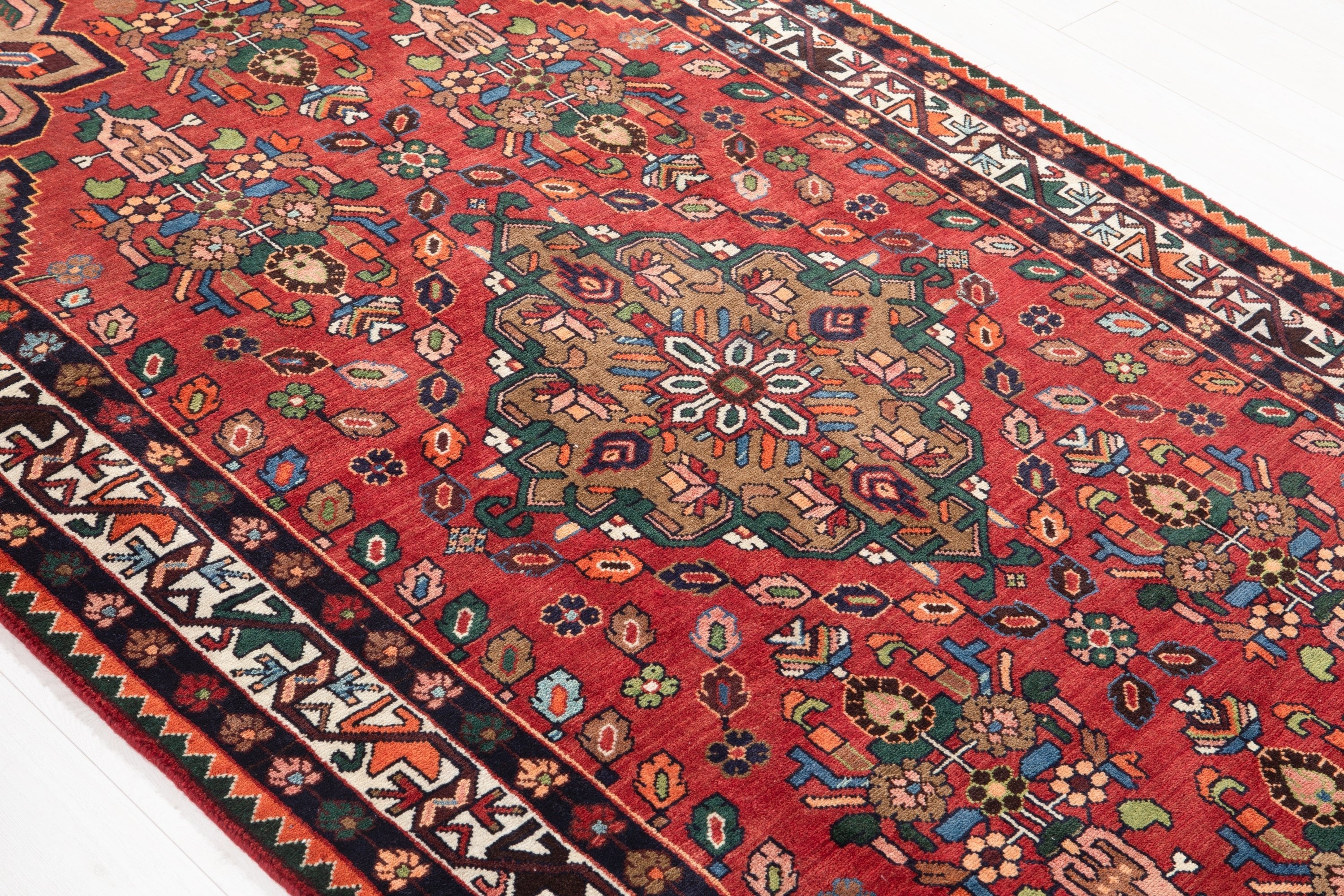 Hand-Knotted Vintage Wool Area Rug – 9' 1" x 5' (277 x 152 cm) - Yasi & Fara