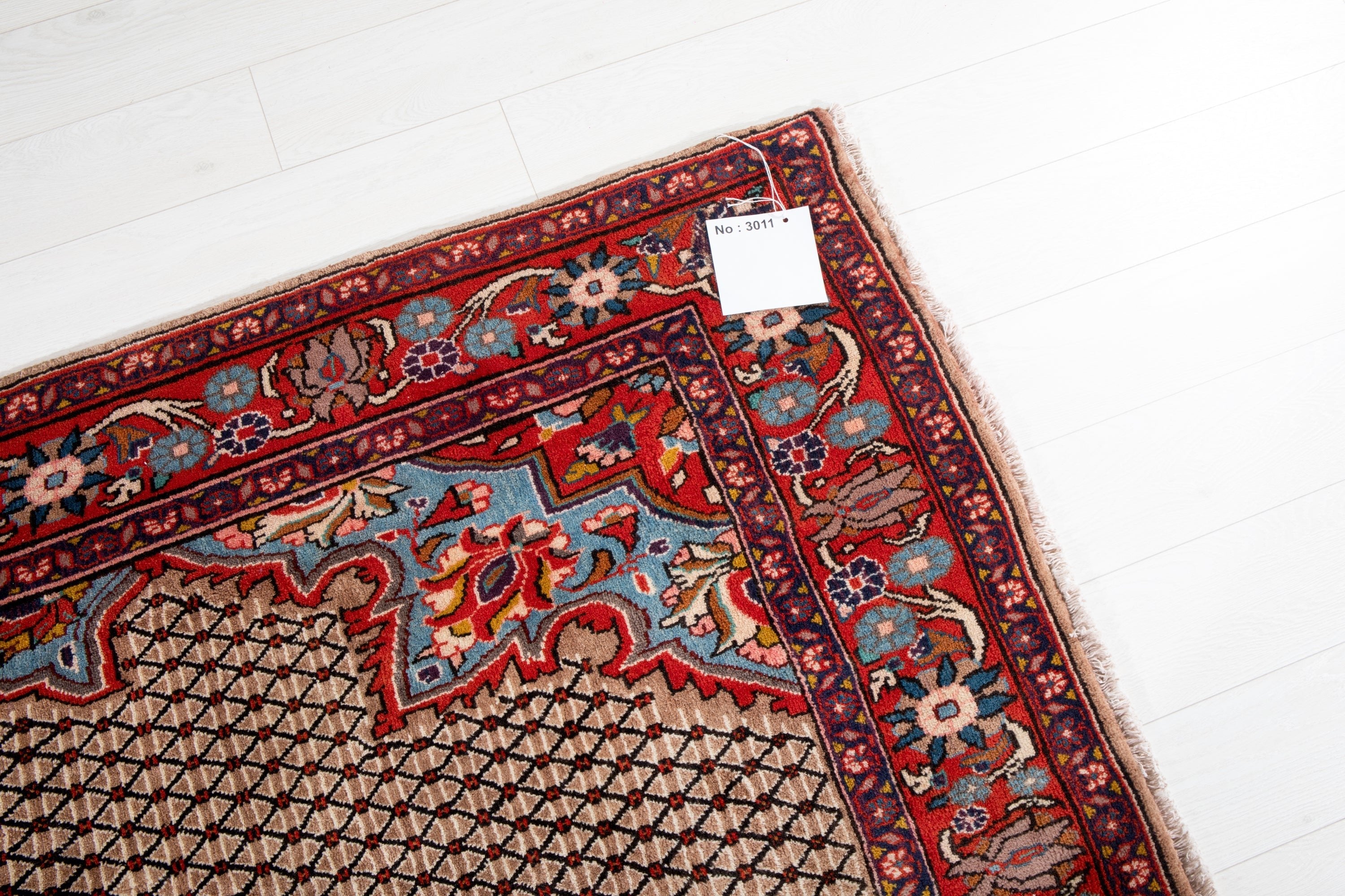 Hand-Knotted Vintage Wool Area Rug – 10' 7" x 5' 4" (324 x 161 cm) - Yasi & Fara