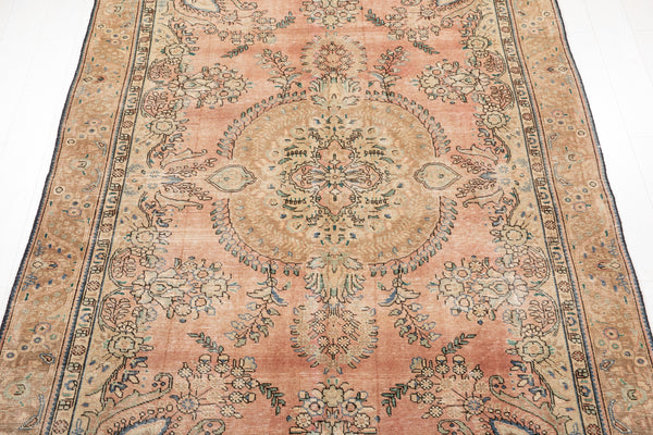 9' 5 x 6' 2" Excellent Hand-Knotted Antique Neutral Area Rug