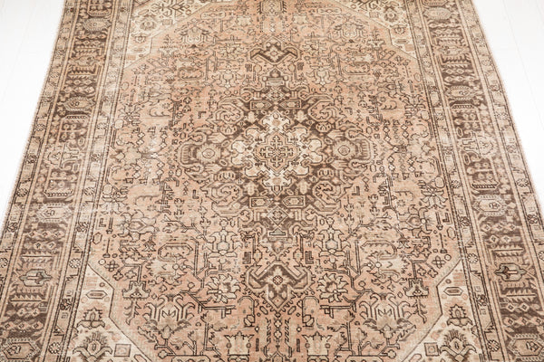 9' 6" x 6' 4" Excellent Hand-Knotted Antique Neutral Area Rug