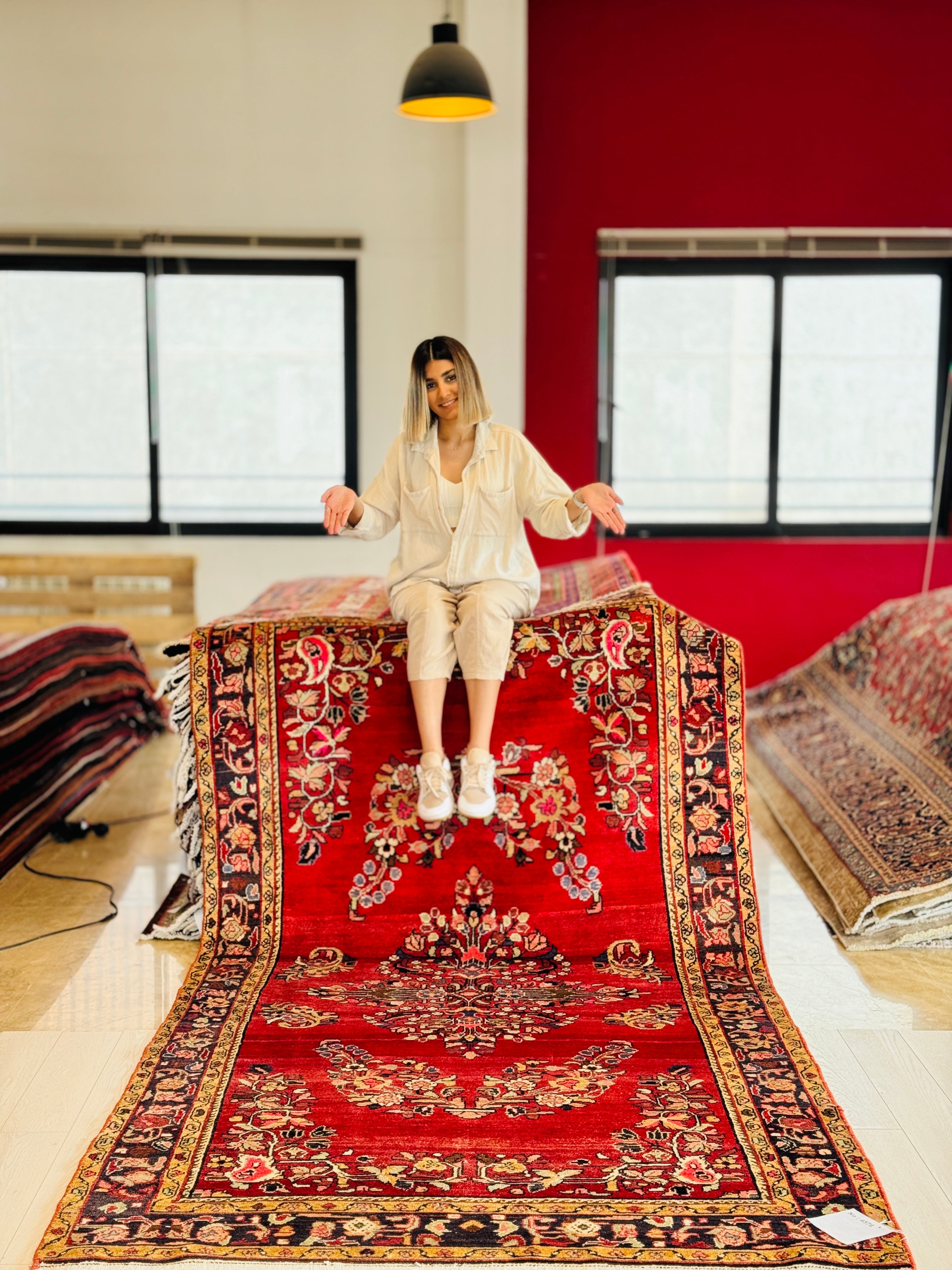 Hand-Knotted Vintage Wool Area Rug – 9' 10" x 5' 2" (300 x 157 cm) - Yasi & Fara