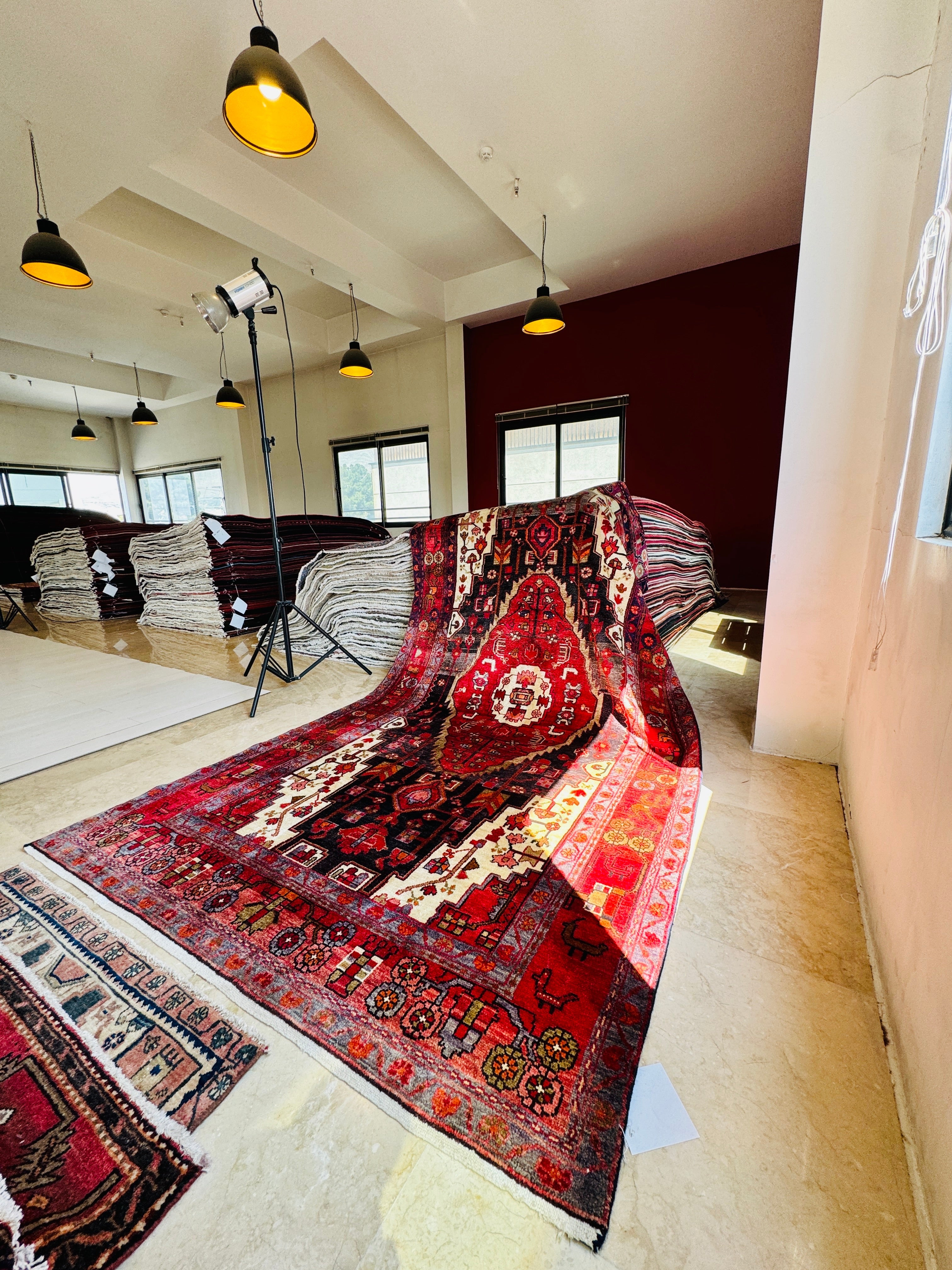 Hand-Knotted Vintage Wool Area Rug – 10' 1" x 5' 6" (308 × 169 cm) - Yasi & Fara