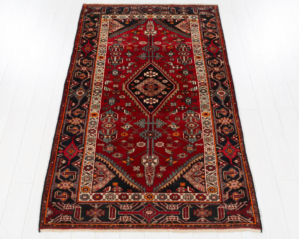 Vintage Zanjan Red hand-knotted wool rug, SKU 5625