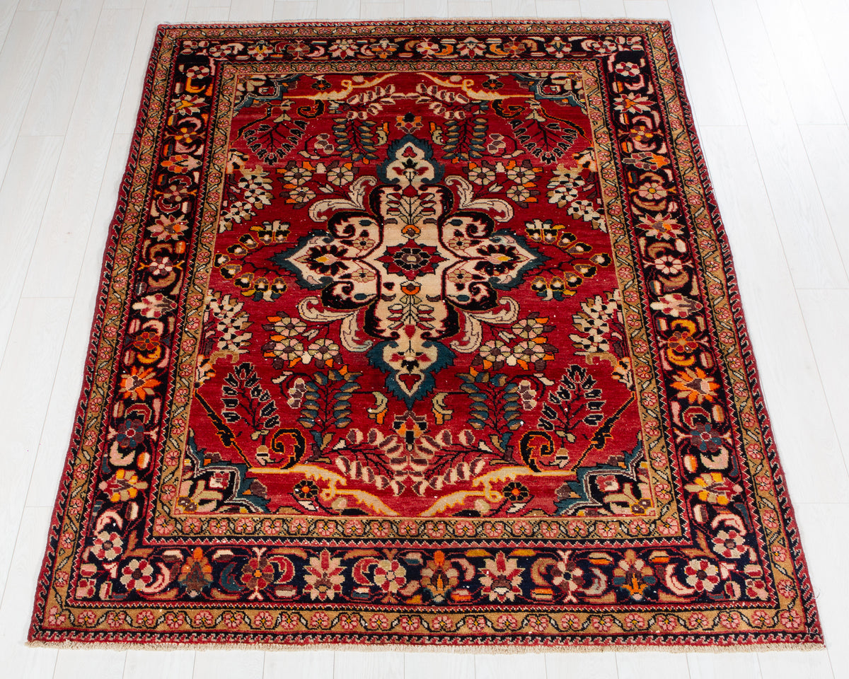 Antique Lihlian Red hand-knotted wool rug, SKU 6123