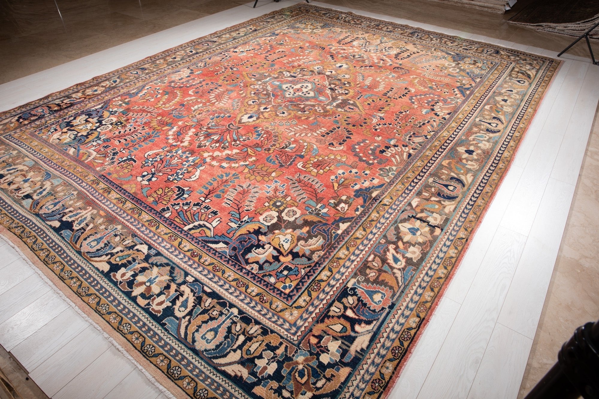 Hand-Knotted Vintage Large Wool Area Rug – 14' 4" x 10' 6" (437 x 319 cm) - Yasi & Fara