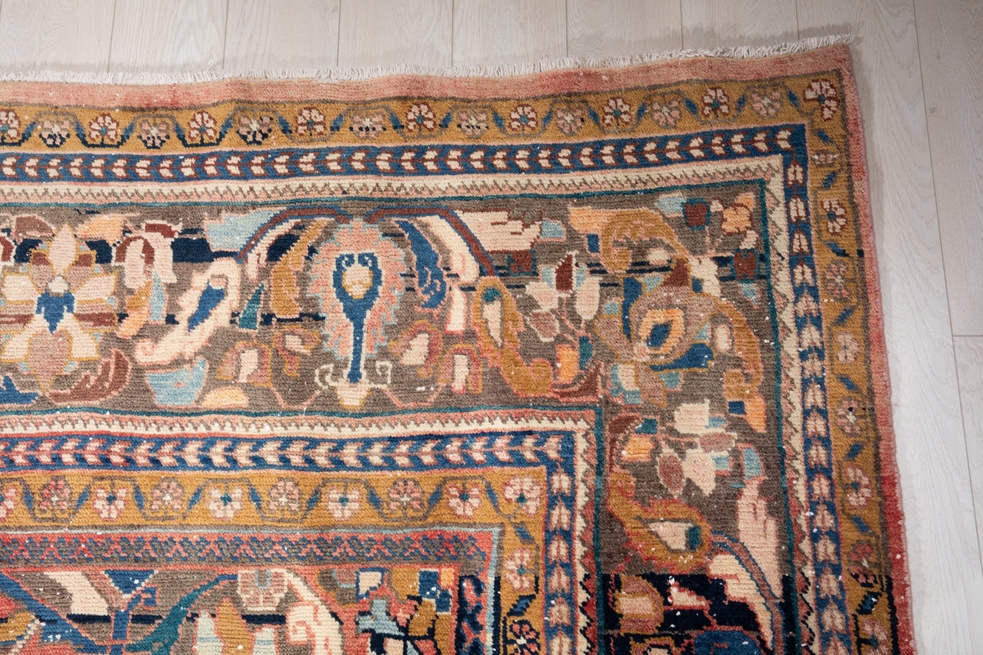Hand-Knotted Vintage Large Wool Area Rug – 14' 4" x 10' 6" (437 x 319 cm) - Yasi & Fara