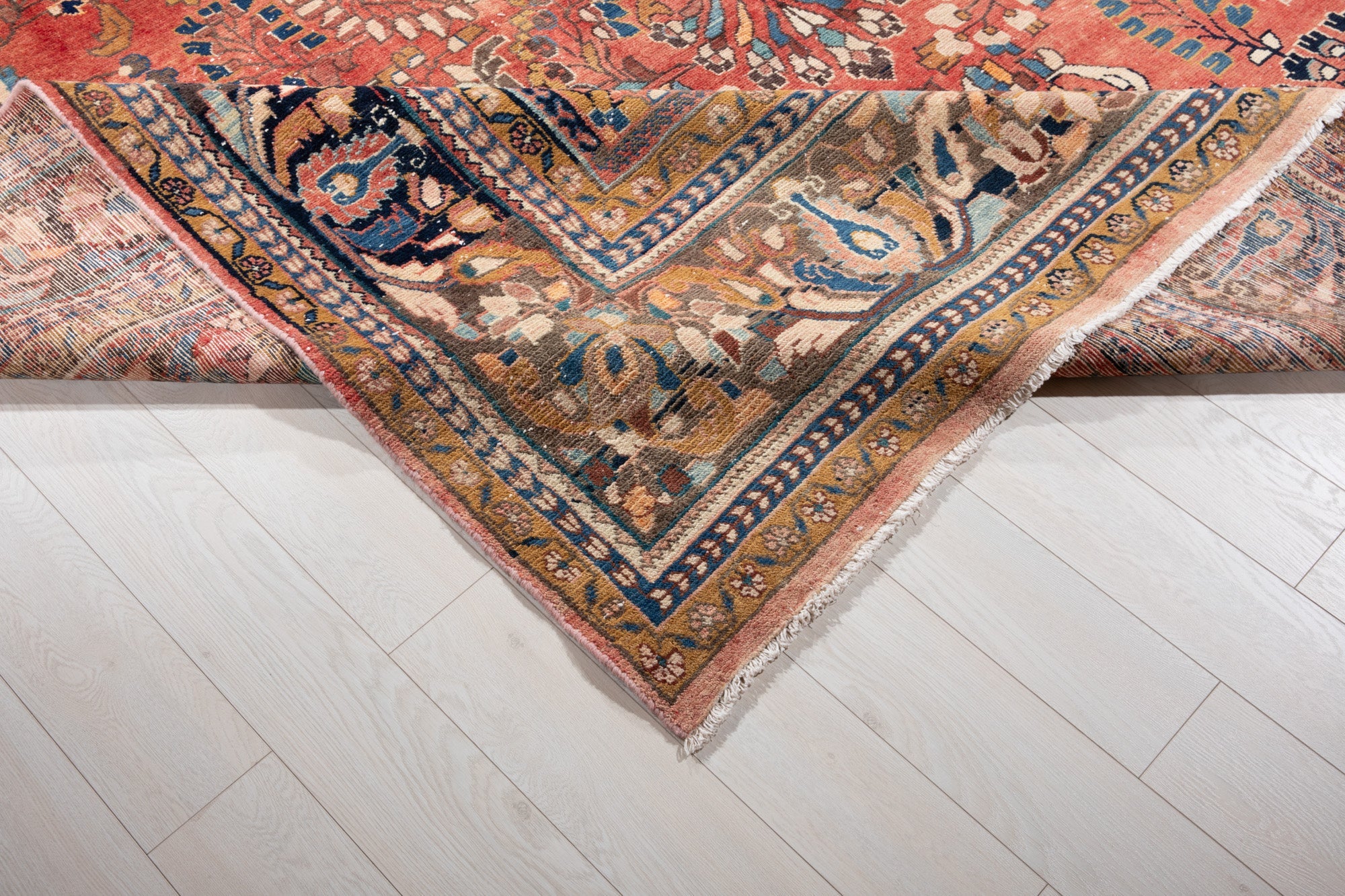Hand-Knotted Vintage Large Wool Area Rug – 14' 4" x 10' 6" (437 x 319 cm) - Yasi & Fara