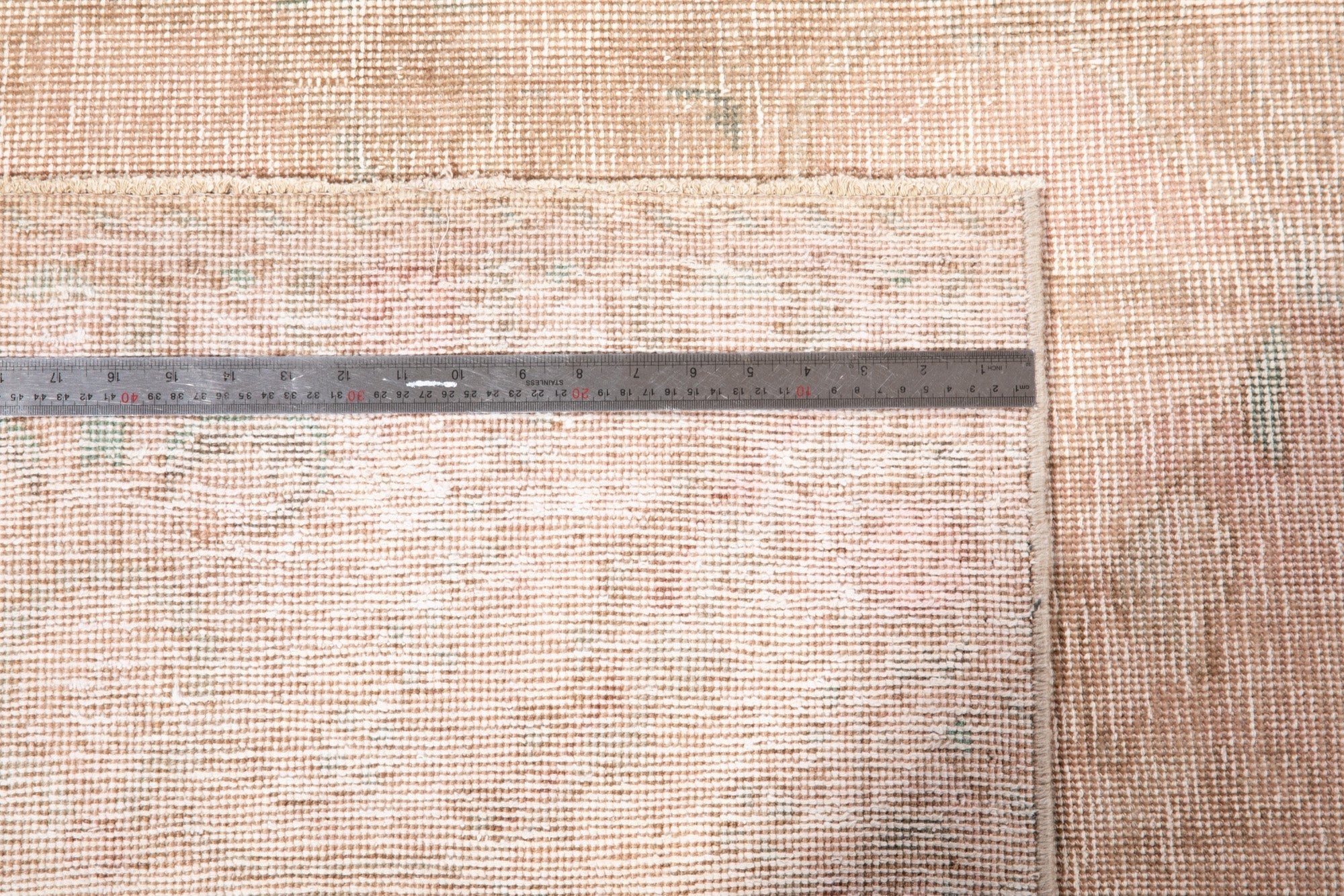 Hand-Knotted Vintage Large Wool Area Rug Faded – 13' x 9' 1" (397 x 278 cm) - Yasi & Fara
