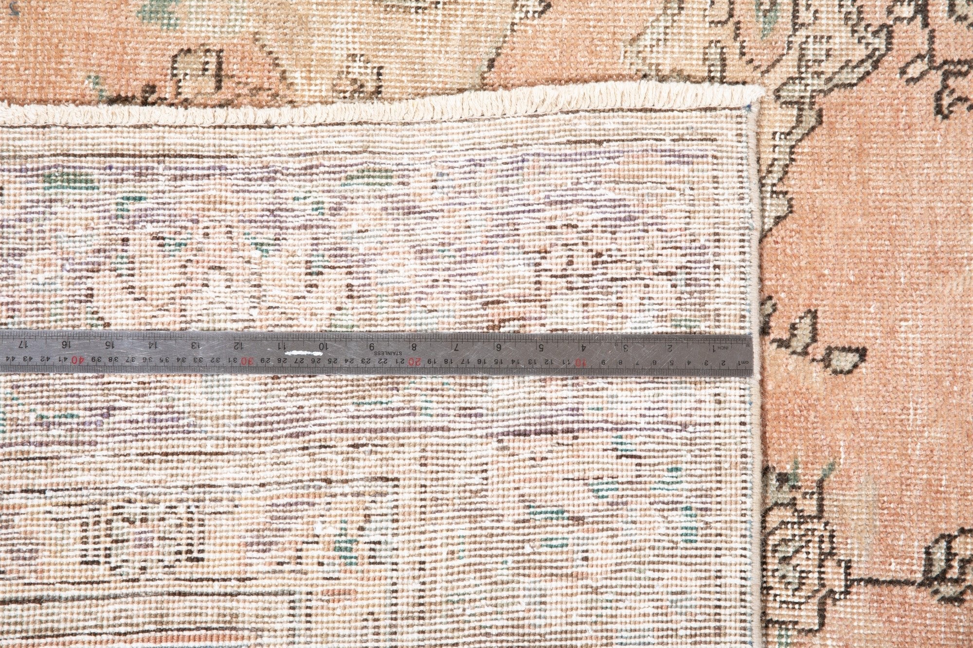 Hand-Knotted Vintage Large Wool Area Rug Faded – 12' 2" x 8' 11" (372 x 273 cm) - Yasi & Fara