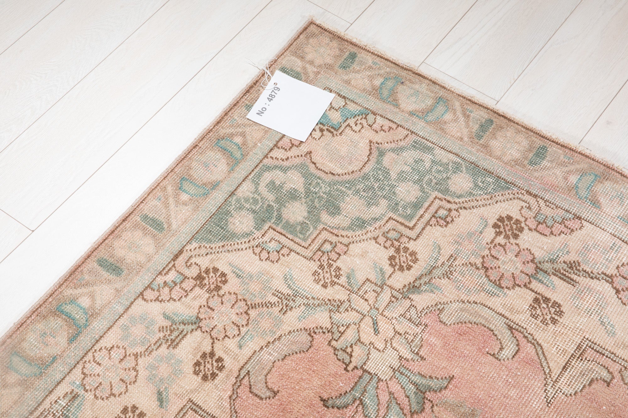 Hand-Knotted Vintage Large Wool Area Rug Faded – 10' 8" x 7' 4" (326 x 225 cm) - Yasi & Fara
