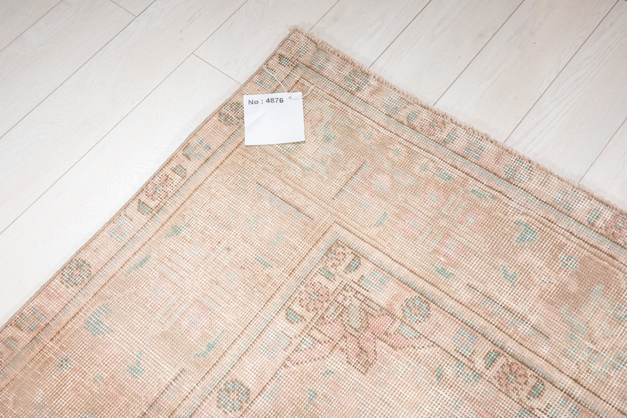 Hand-Knotted Vintage Large Wool Area Rug Faded – 12' 9" x 9' 4" (389 x 284 cm) - Yasi & Fara