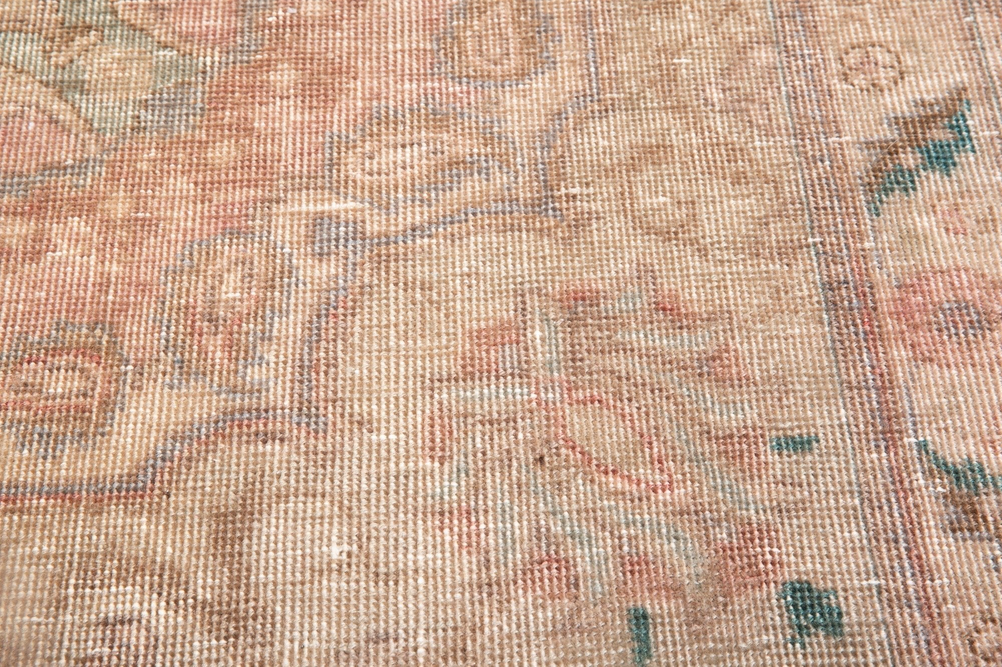 Hand-Knotted Vintage Large Wool Area Rug Faded – 12' x 8' 9" (365 x 266 cm) - Yasi & Fara