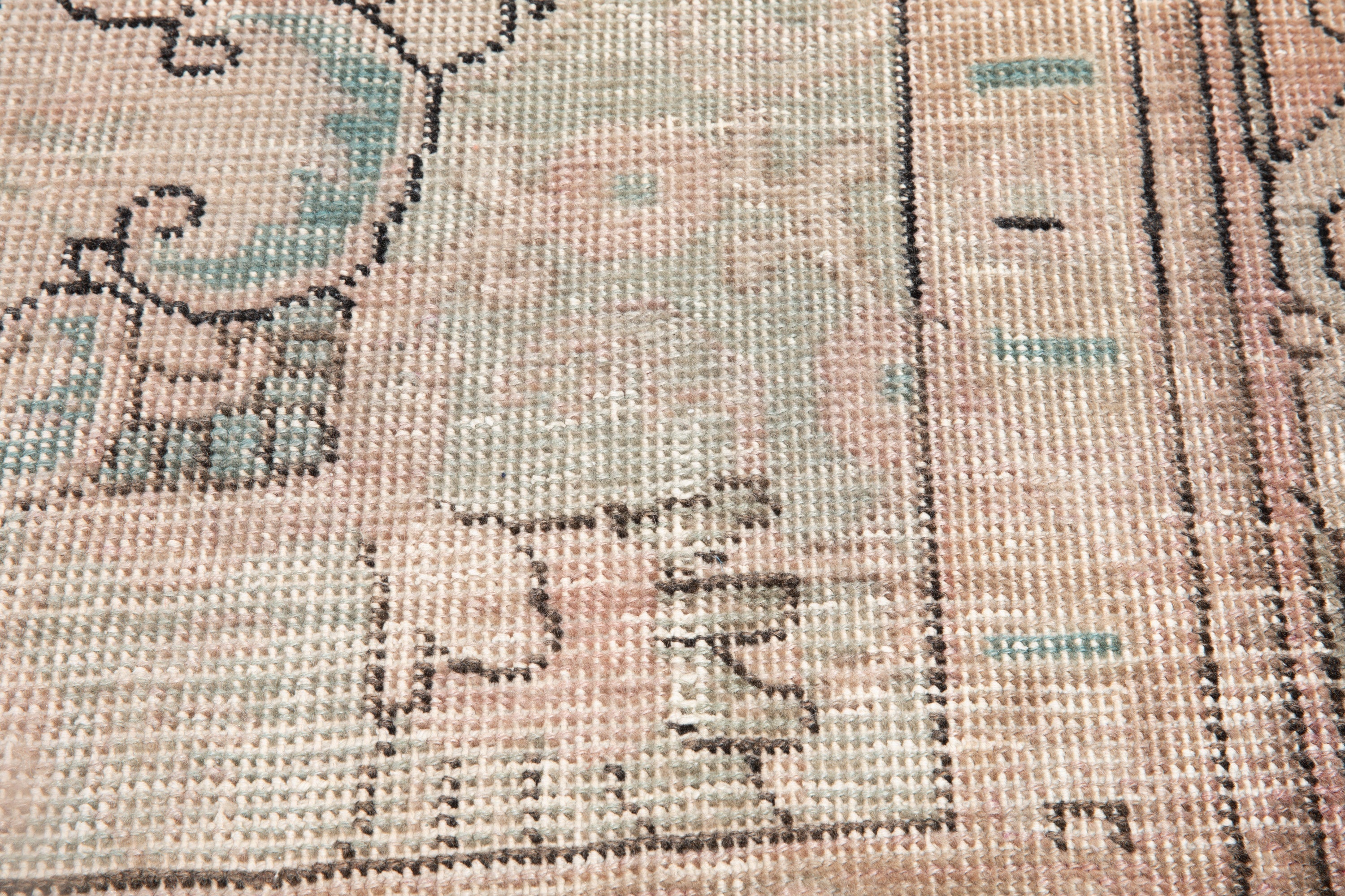 Hand-Knotted Vintage Large Wool Area Rug Faded – 12' 3" x 9' (375 x 275 cm) - Yasi & Fara
