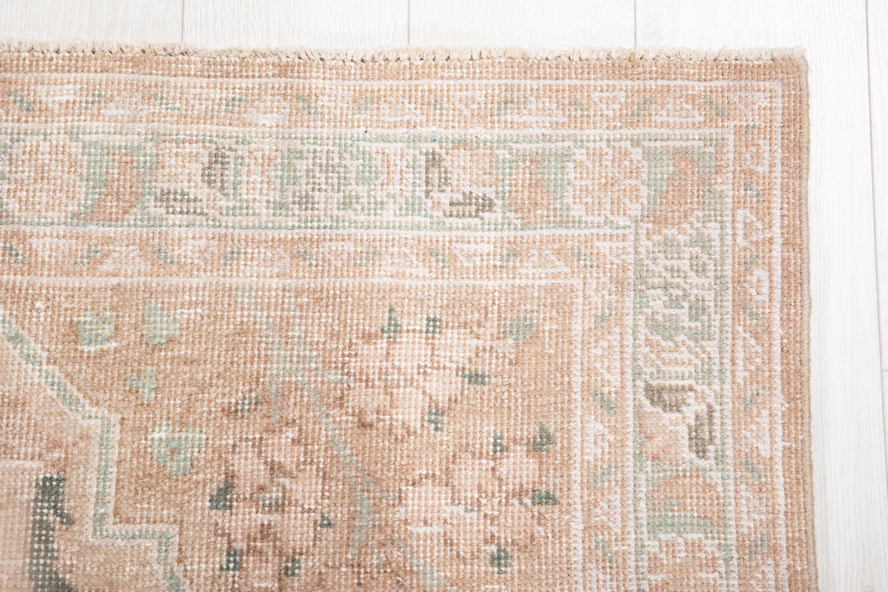 Hand-Knotted Vintage Large Wool Area Rug Faded – 10' 7" x 7' 5" (322 x 226 cm) - Yasi & Fara