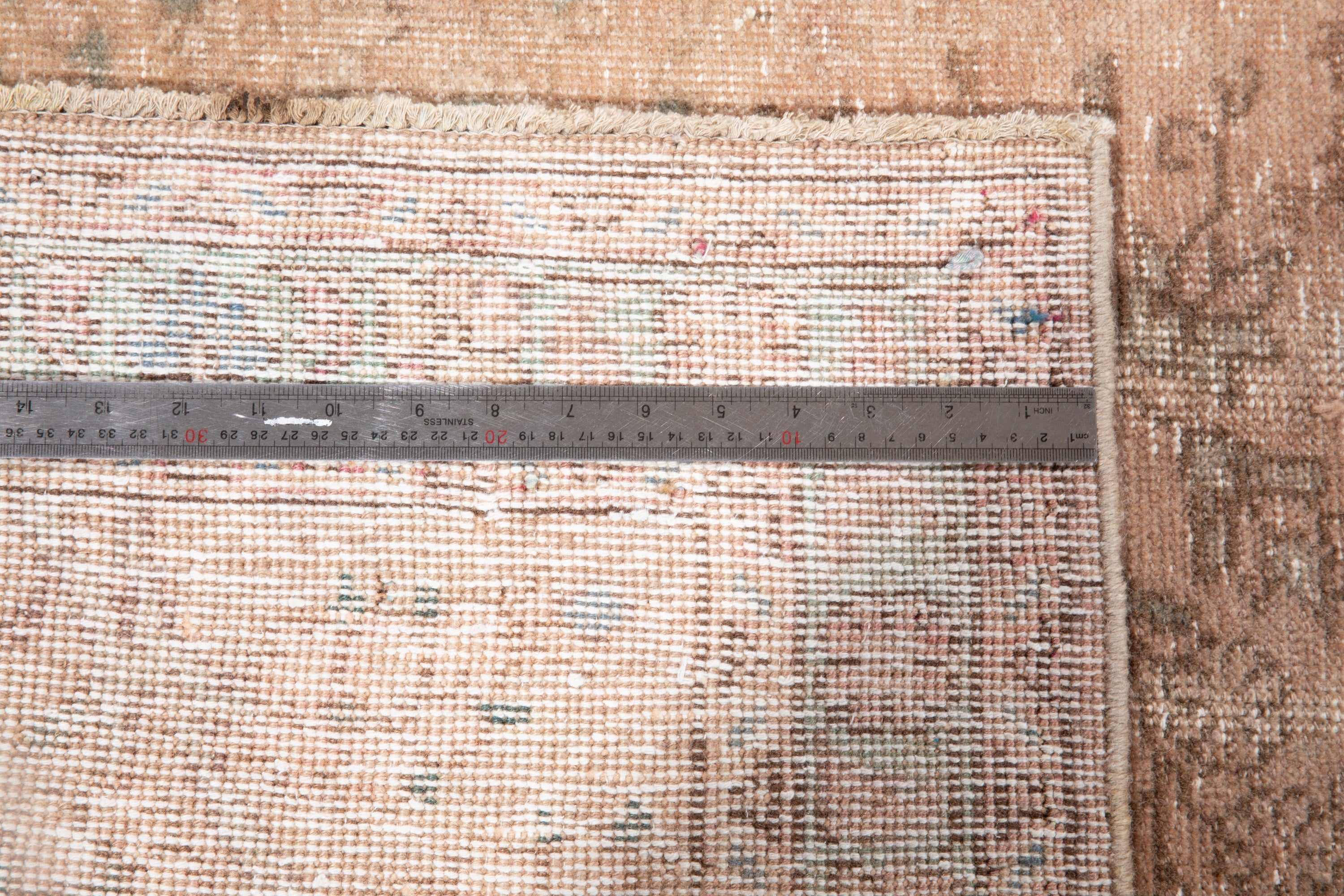 Hand-Knotted Vintage Large Wool Area Rug Faded – 10' 7" x 7' 5" (322 x 226 cm) - Yasi & Fara