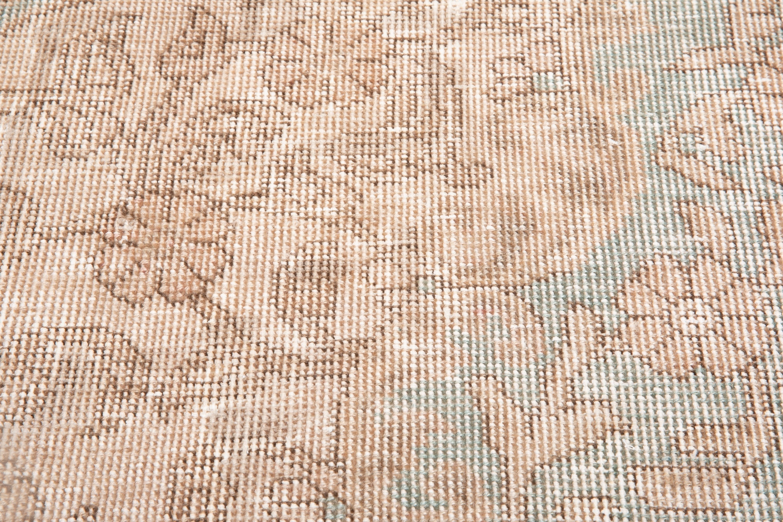 Hand-Knotted Vintage Large Wool Area Rug Faded – 10' 5" x 7' 5" (317 x 226 cm) - Yasi & Fara
